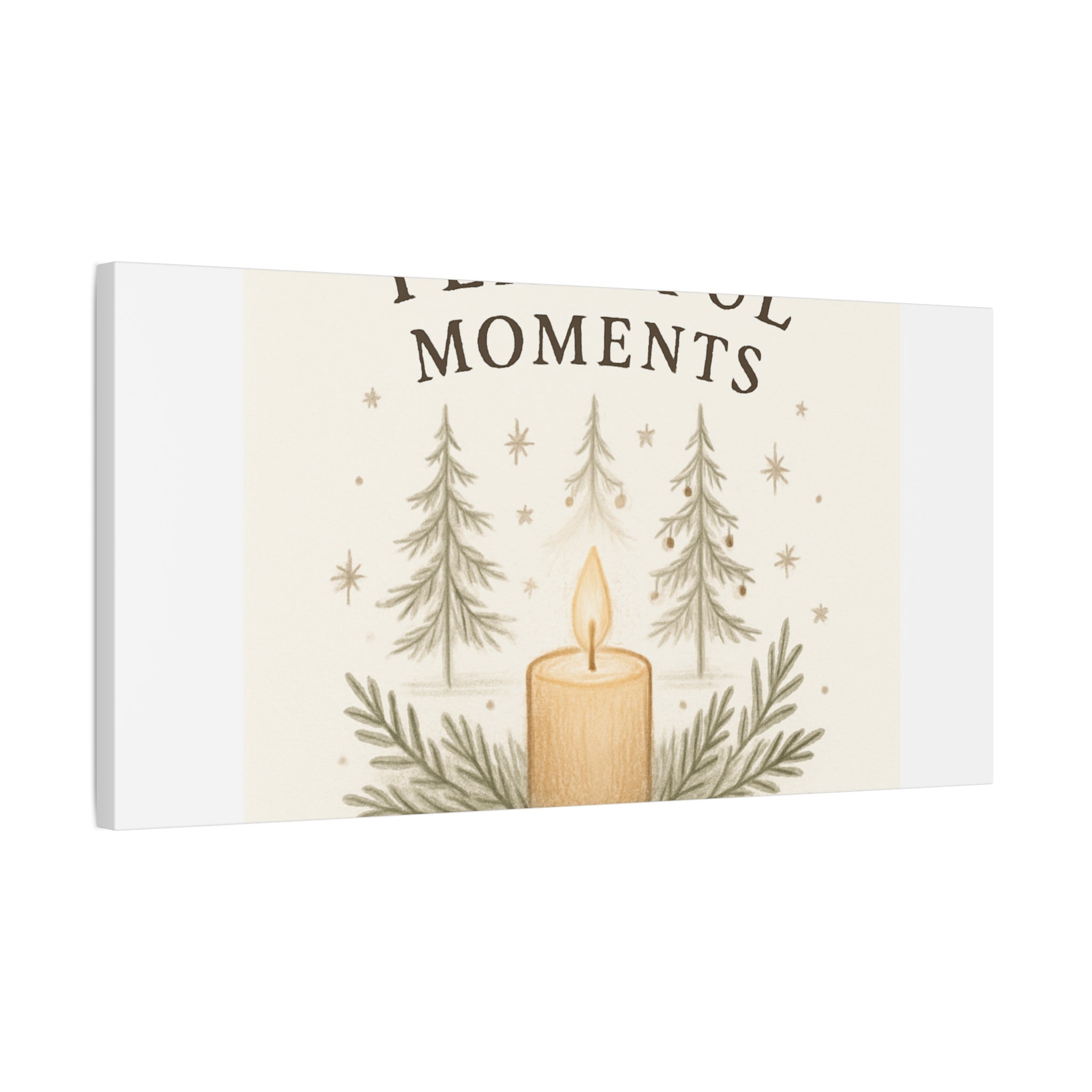 Peaceful Moments Candle Canvas — Matte Stretched Wall Art