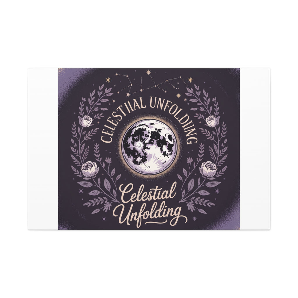 Celestial Unfolding Moon Art Canvas