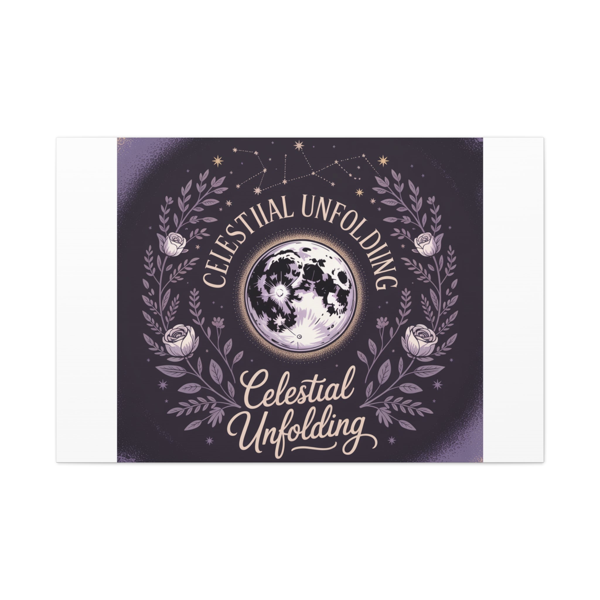 Celestial Unfolding Moon Art Canvas