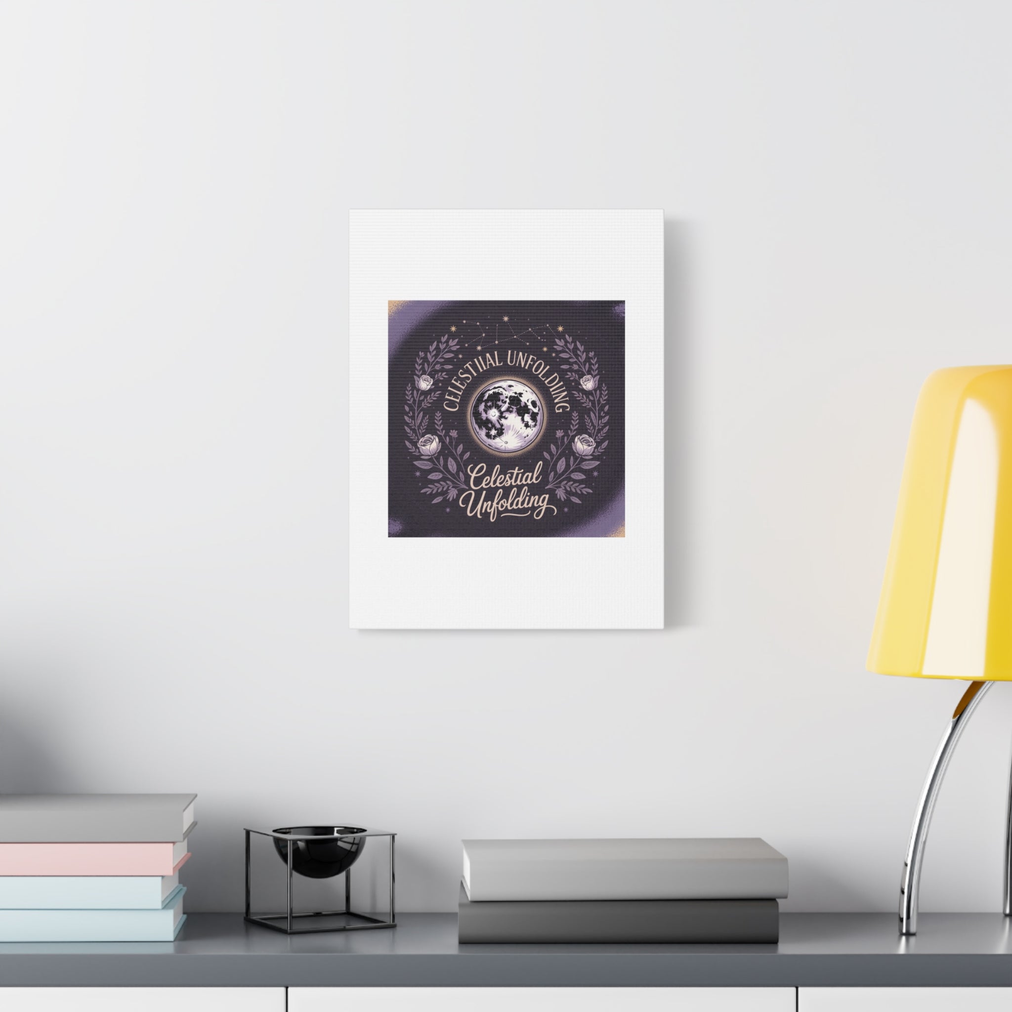 Celestial Unfolding Moon Art Canvas