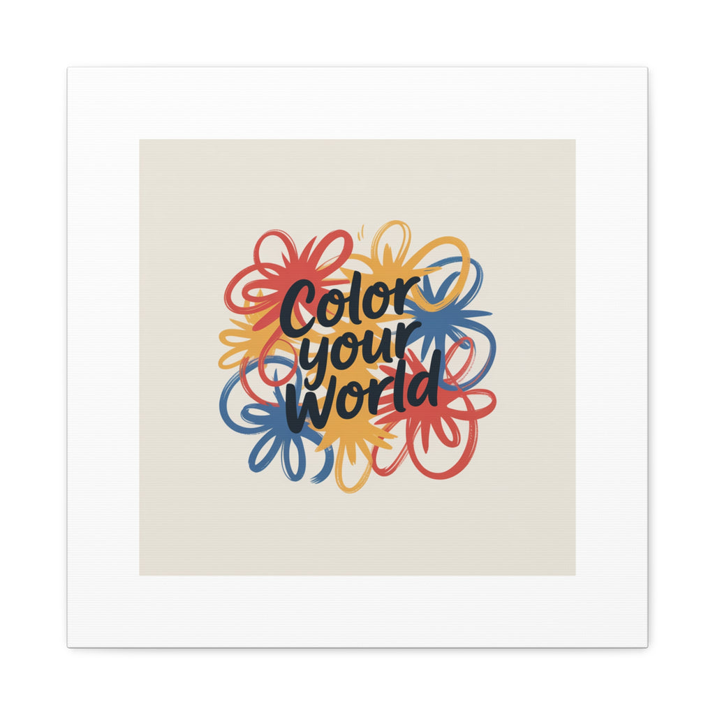 Canvas Art – “Color Your World” Floral Wall Art