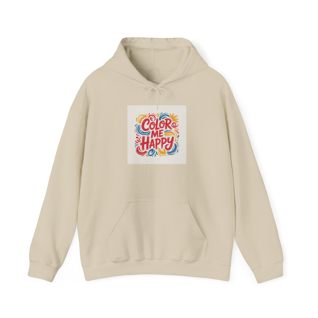 Color Me Happy Hoodie — Cheerful Retro Floral Graphic Sweatshirt