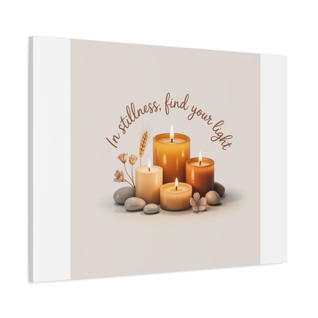 Canvas Wall Art - "In Stillness, Find Your Light" Candle Print