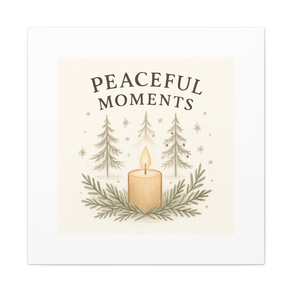 Peaceful Moments Candle Canvas — Matte Stretched Wall Art