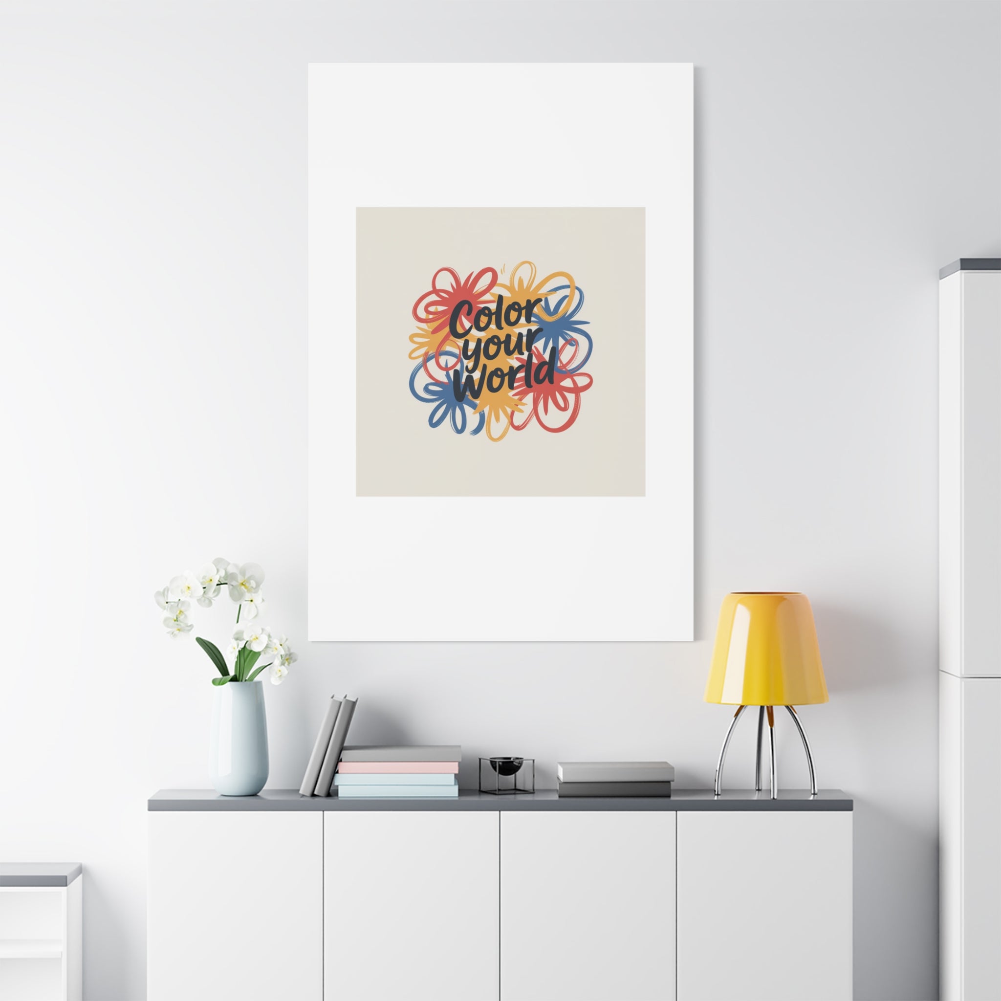 Canvas Art – “Color Your World” Floral Wall Art
