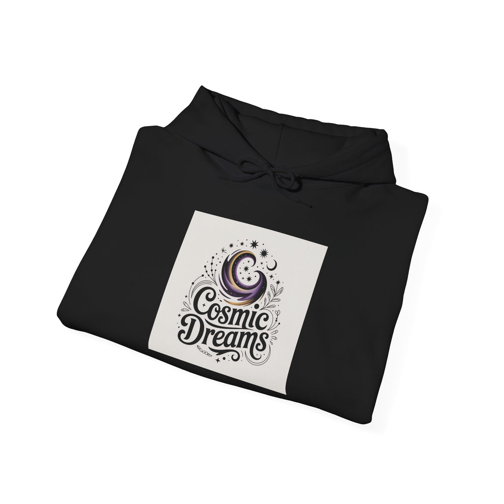 Cosmic Dreams Hoodie – Retro Moon & Stars Graphic Sweatshirt