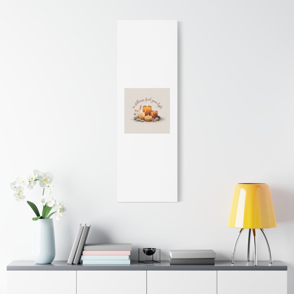 Canvas Wall Art - "In Stillness, Find Your Light" Candle Print