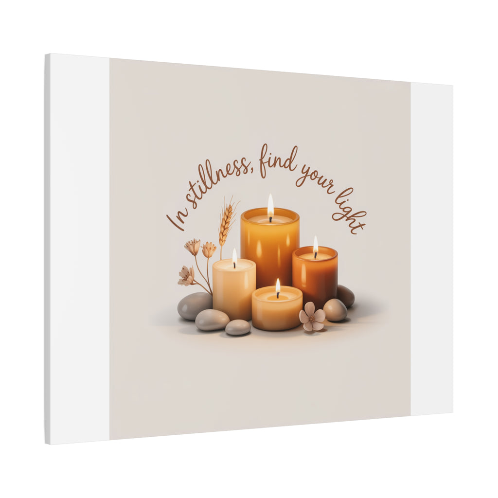Canvas Wall Art - "In Stillness, Find Your Light" Candle Print