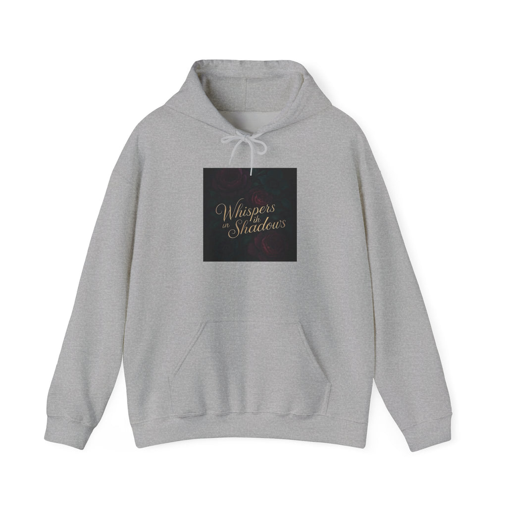 Whispers & Shadows Hoodie — Gothic Literary Graphic Pullover