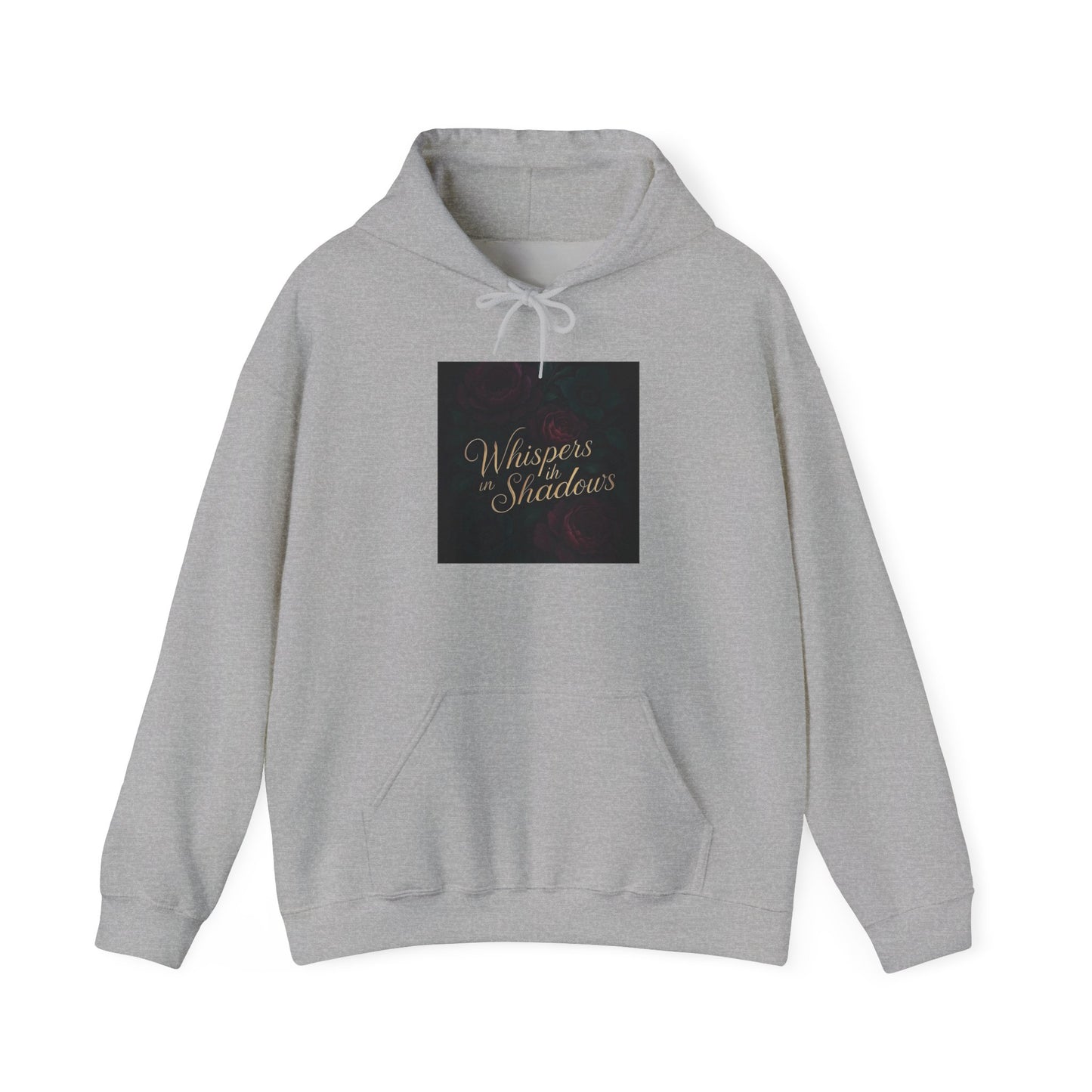 Whispers & Shadows Hoodie — Gothic Literary Graphic Pullover