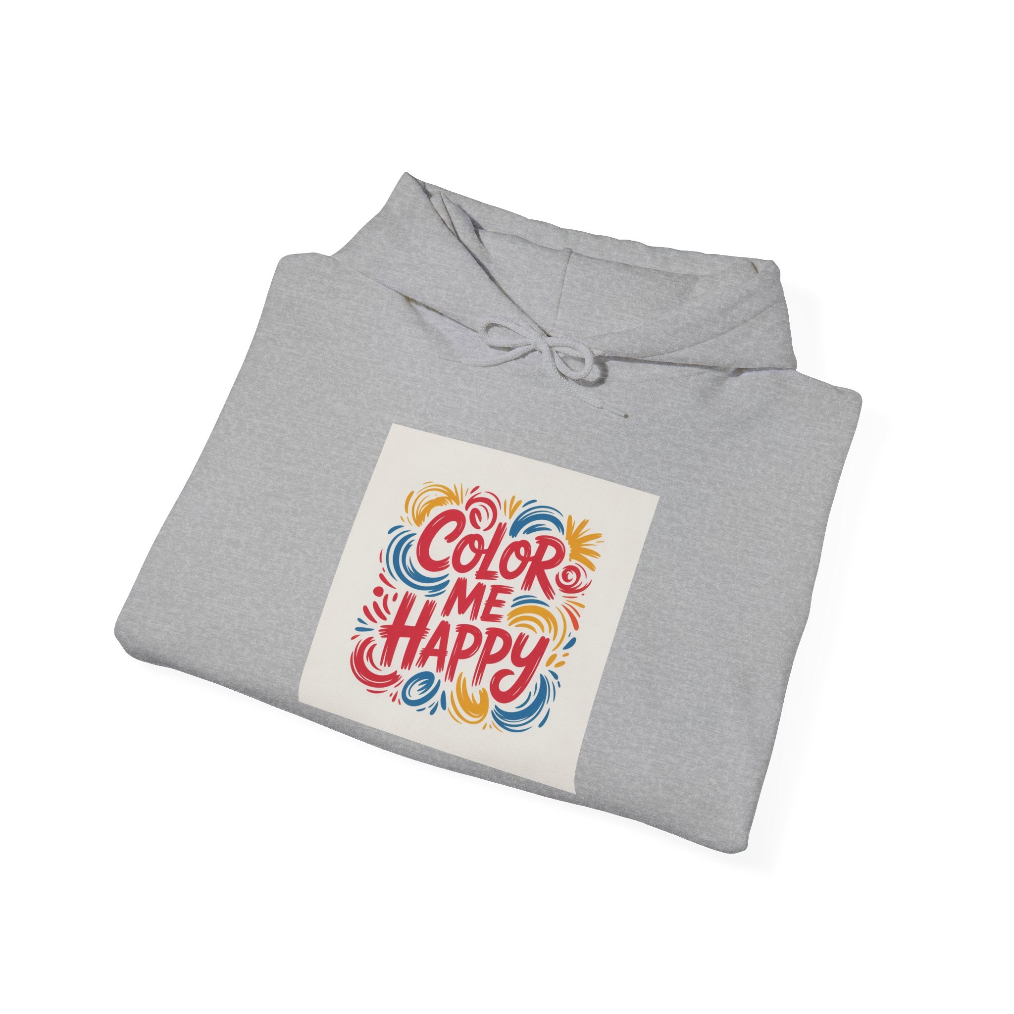 Color Me Happy Hoodie — Cheerful Retro Floral Graphic Sweatshirt