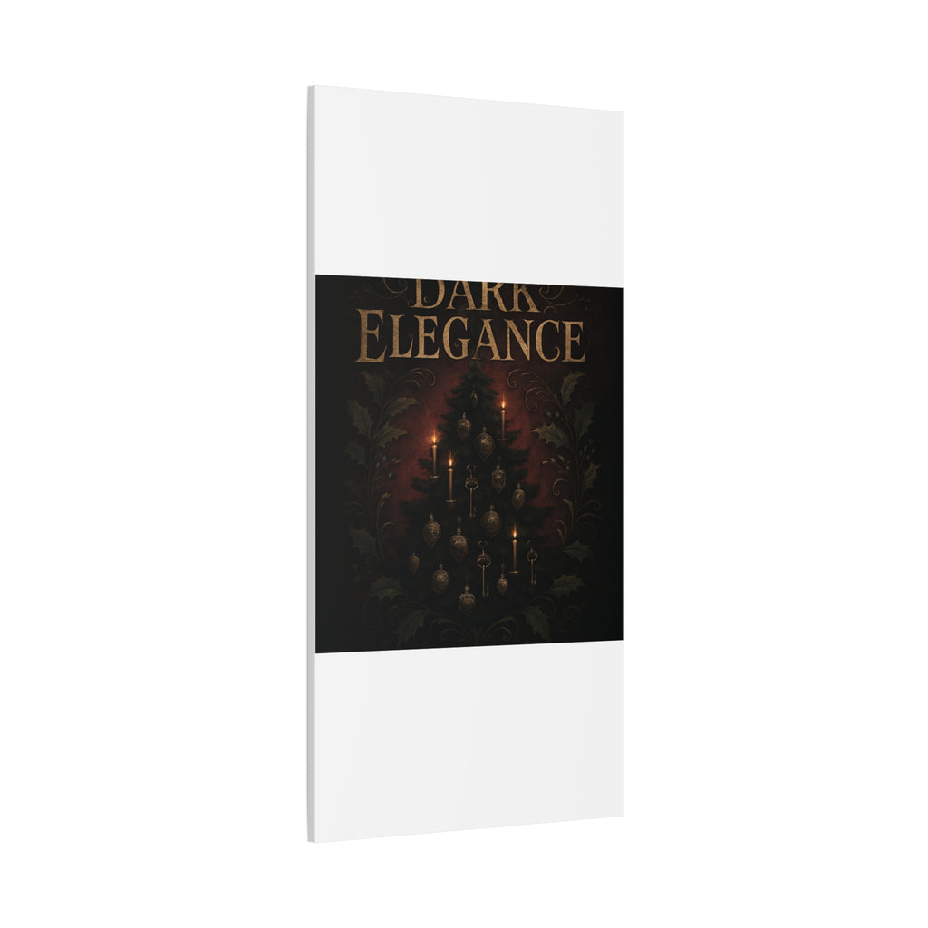 Elegance Christmas Canvas Wall Art — Vintage Candlelit Tree Matte Stretched Print