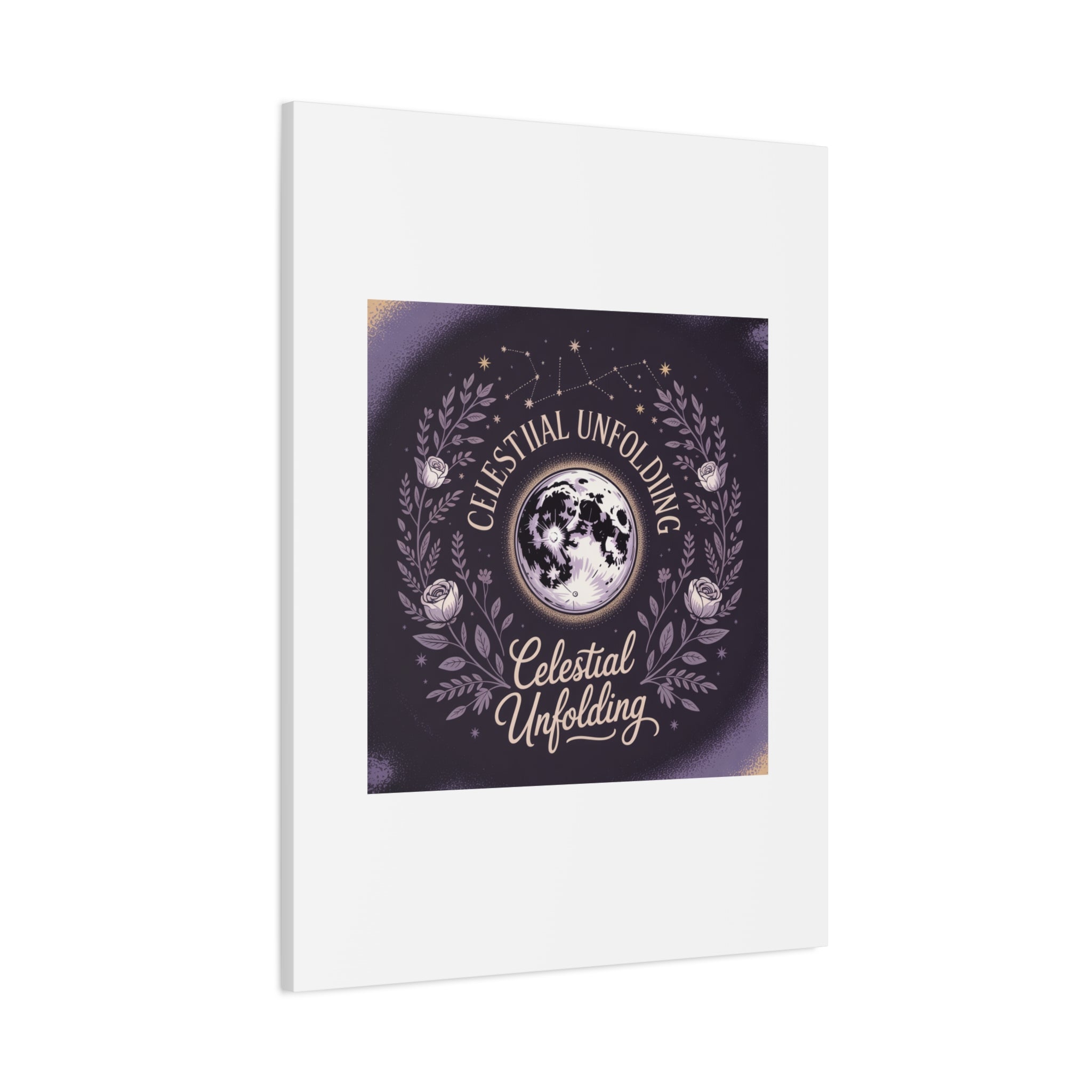 Celestial Unfolding Moon Art Canvas