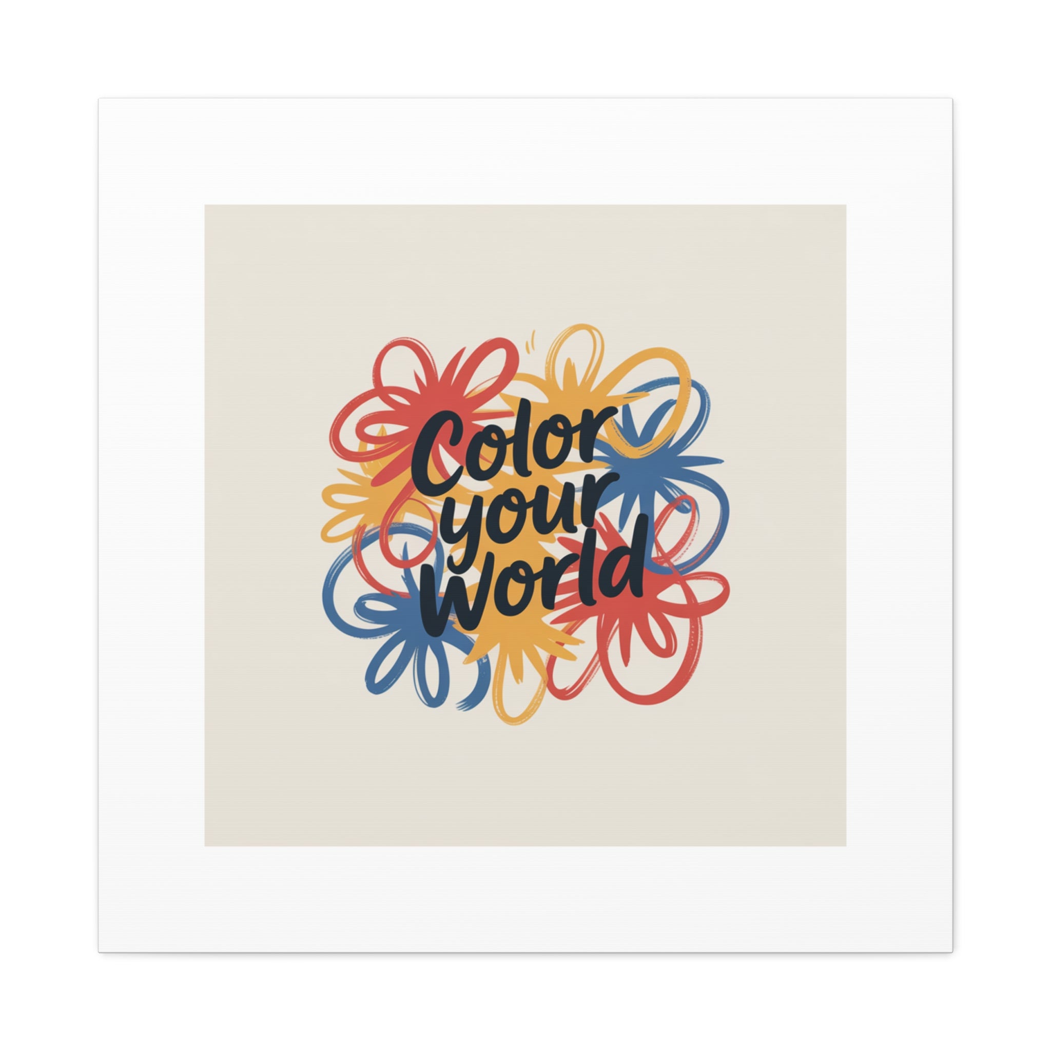 Canvas Art – “Color Your World” Floral Wall Art