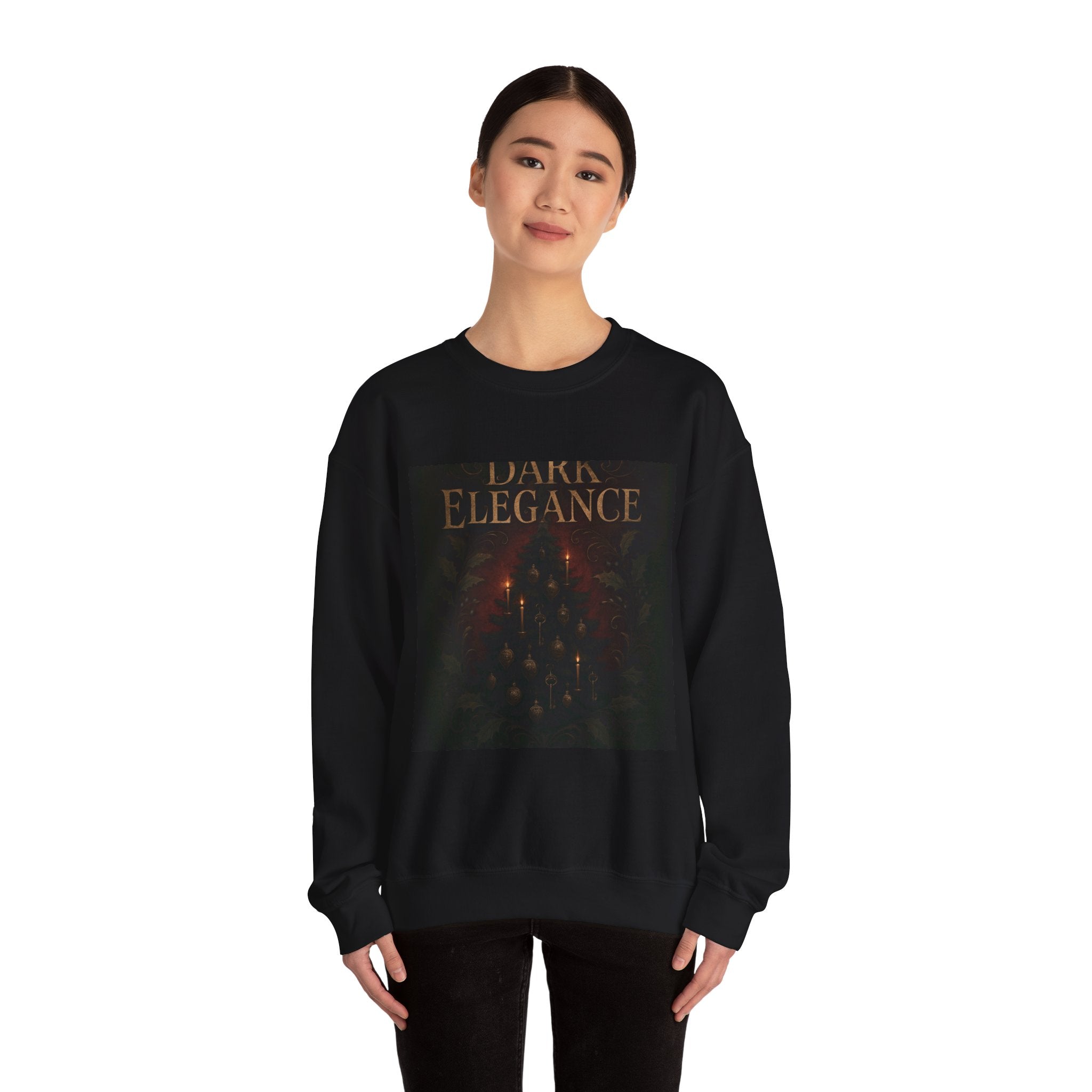 Crewneck Sweatshirt – "Dark Elegance" Gothic Forest Graphic