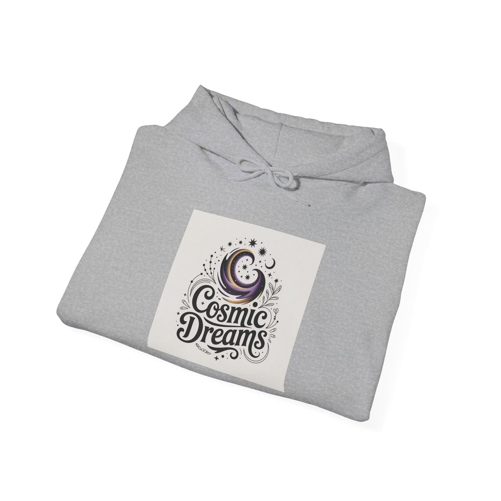 Cosmic Dreams Hoodie – Retro Moon & Stars Graphic Sweatshirt