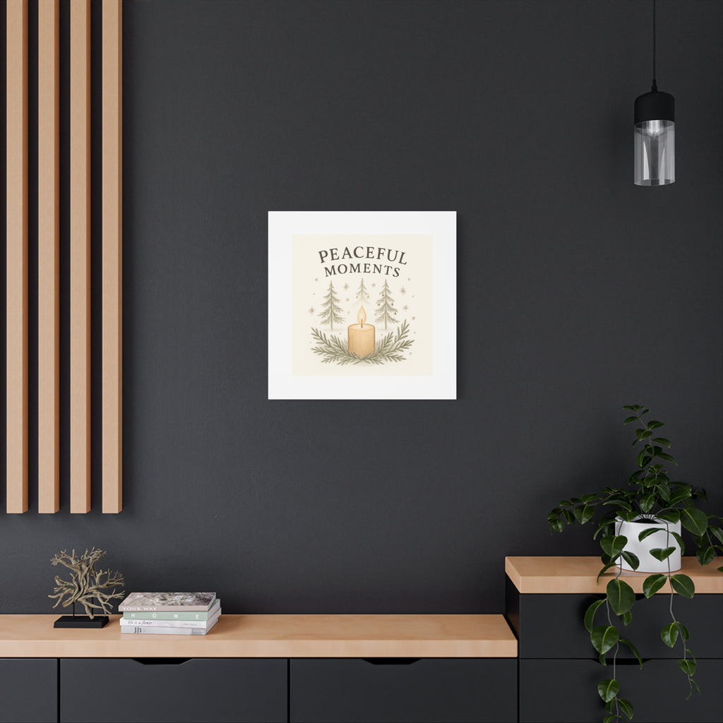 Peaceful Moments Candle Canvas — Matte Stretched Wall Art