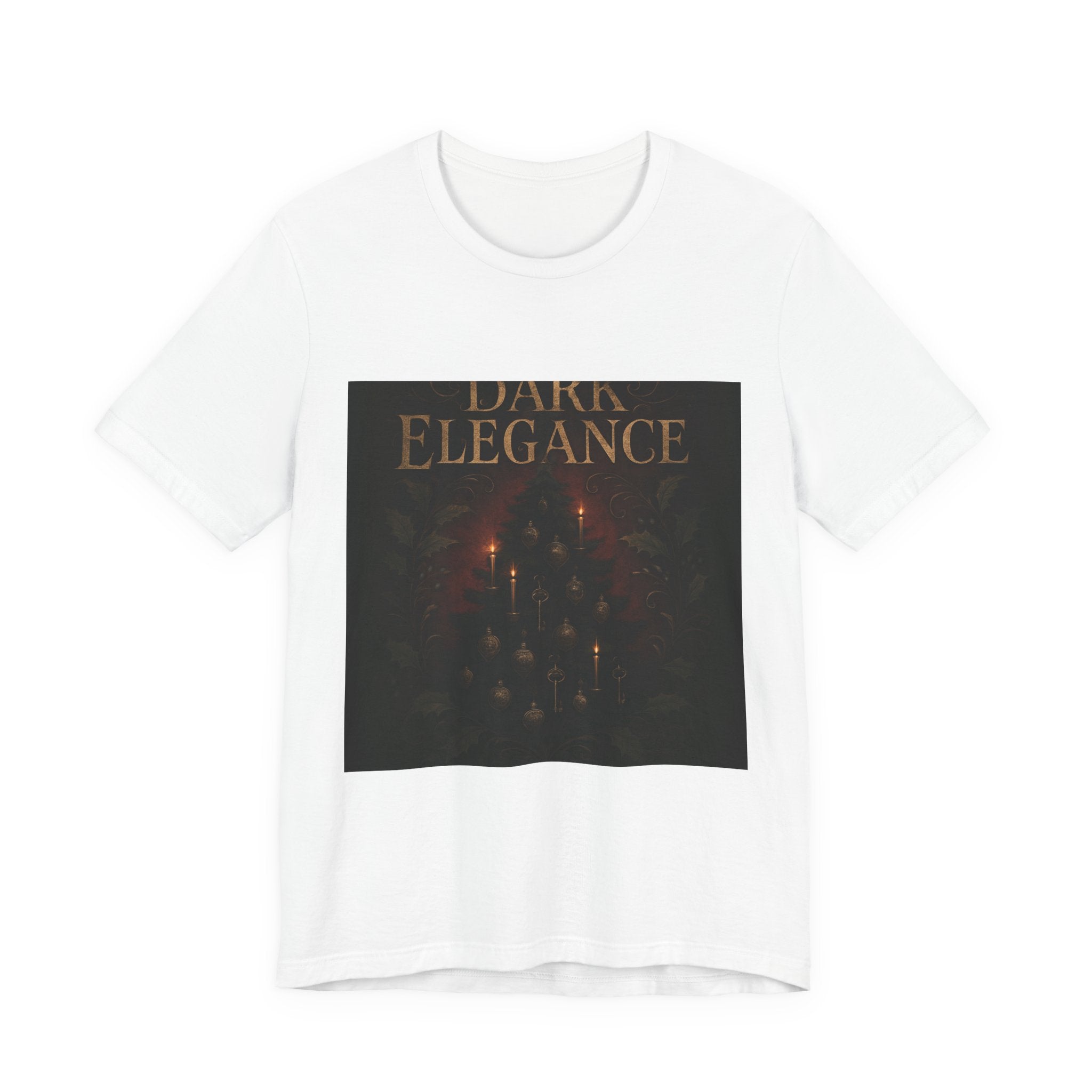 Dark Elegance Tee - Gothic Candlelight Graphic Shirt
