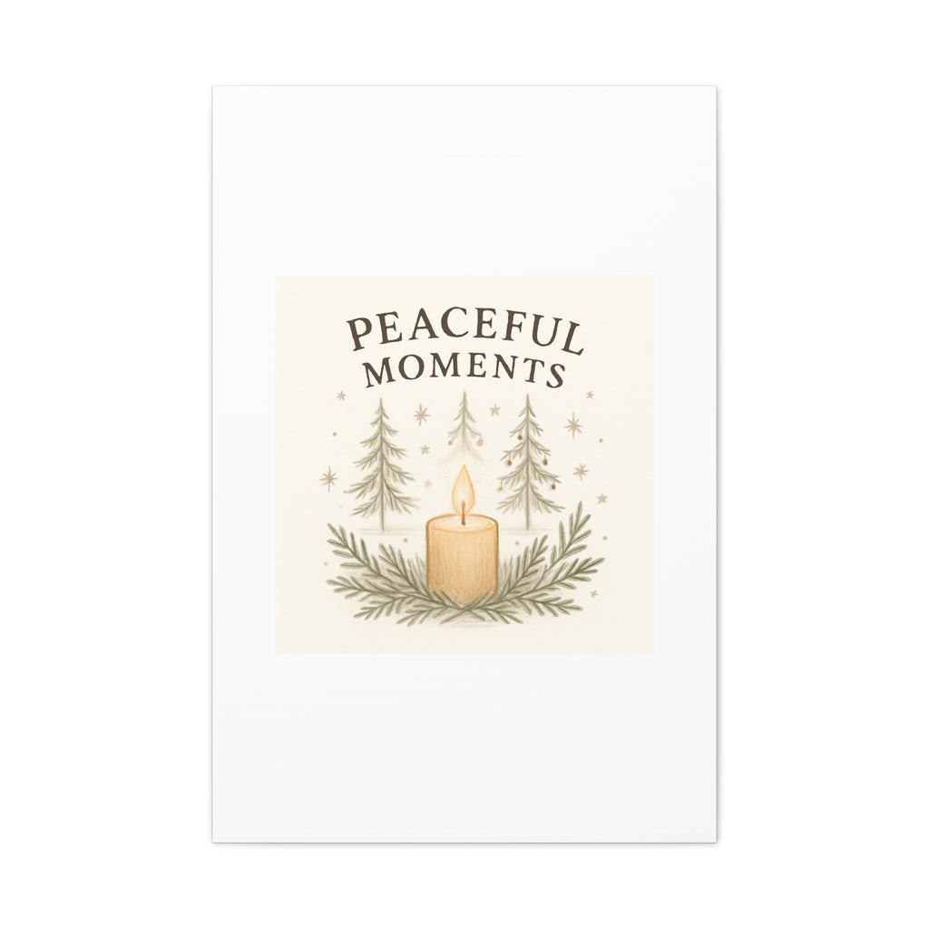 Peaceful Moments Candle Canvas — Matte Stretched Wall Art