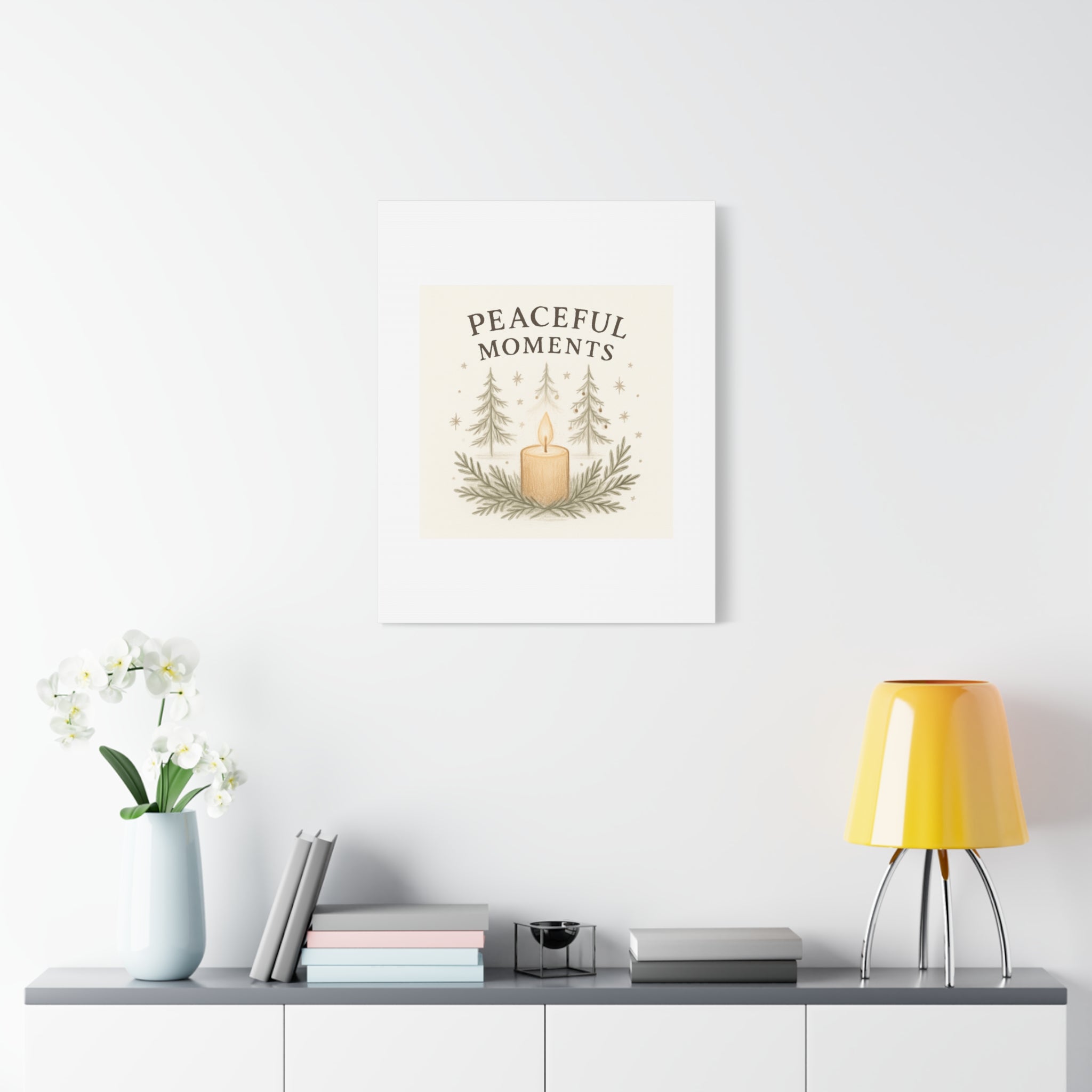 Peaceful Moments Candle Canvas — Matte Stretched Wall Art