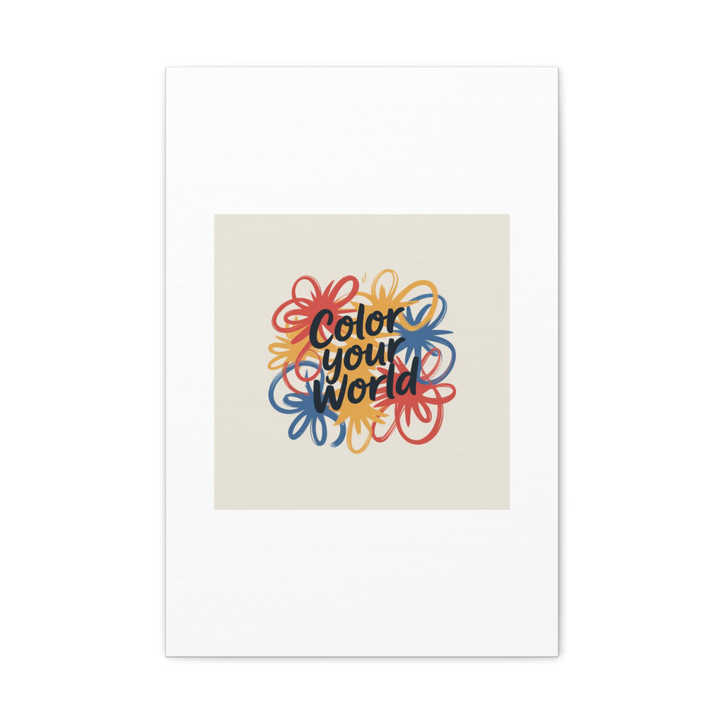 Canvas Art – “Color Your World” Floral Wall Art