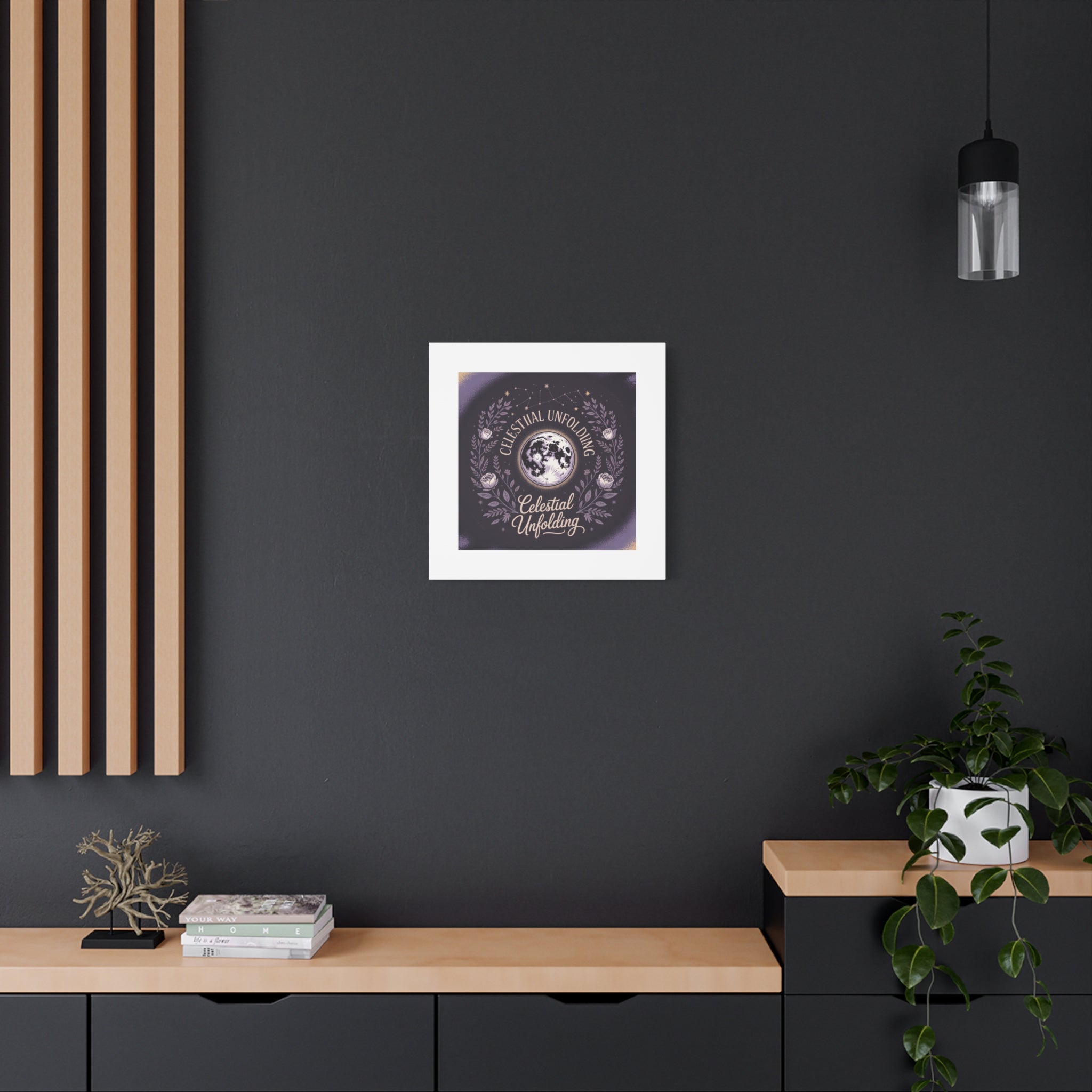 Celestial Unfolding Moon Art Canvas