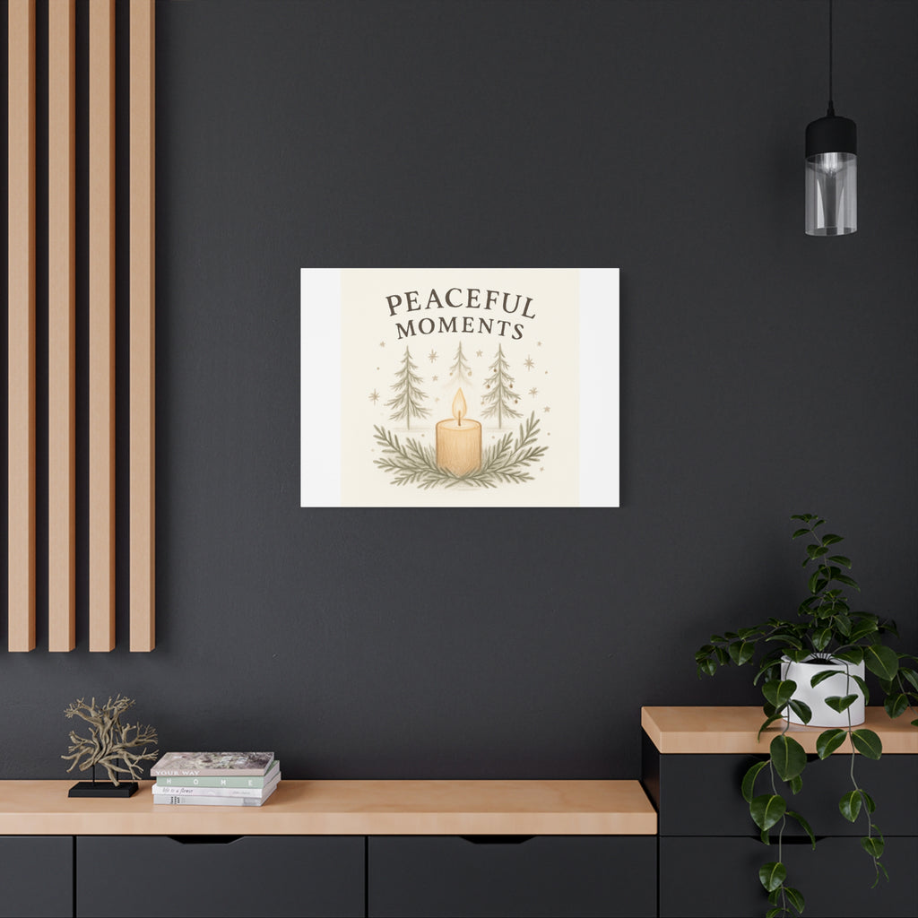 Peaceful Moments Candle Canvas — Matte Stretched Wall Art