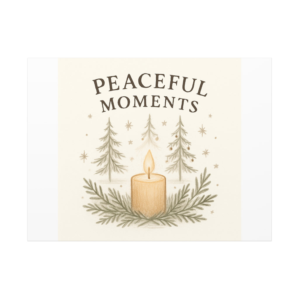 Peaceful Moments Candle Canvas — Matte Stretched Wall Art