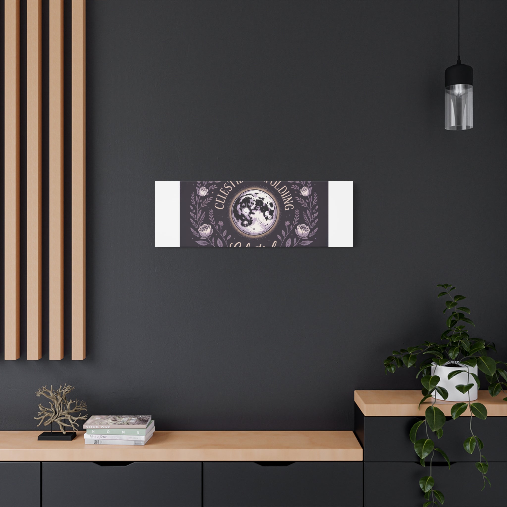 Celestial Unfolding Moon Art Canvas