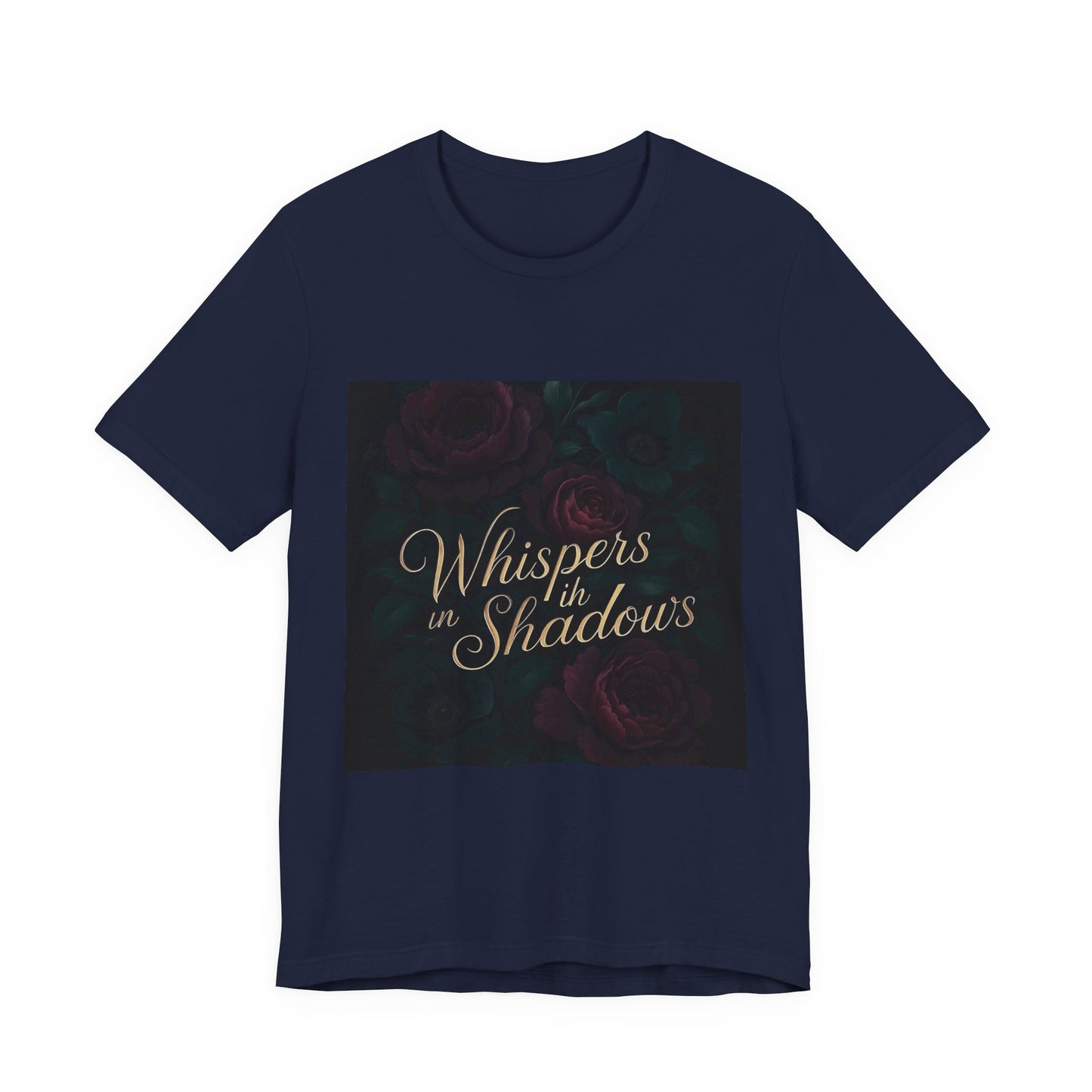 Whispers in the Shadows Graphic Tee — Gothic Floral Bookish Shirt