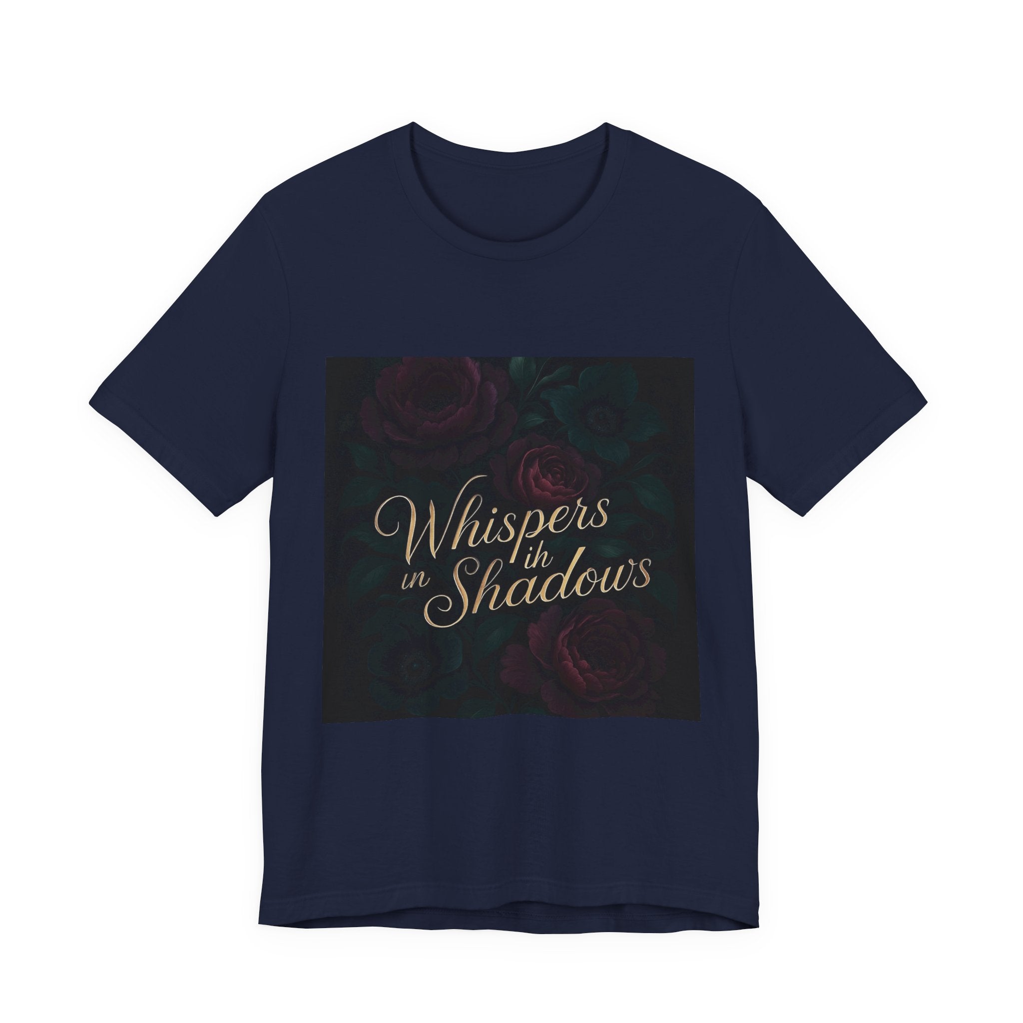 Whispers in the Shadows Graphic Tee — Gothic Floral Bookish Shirt
