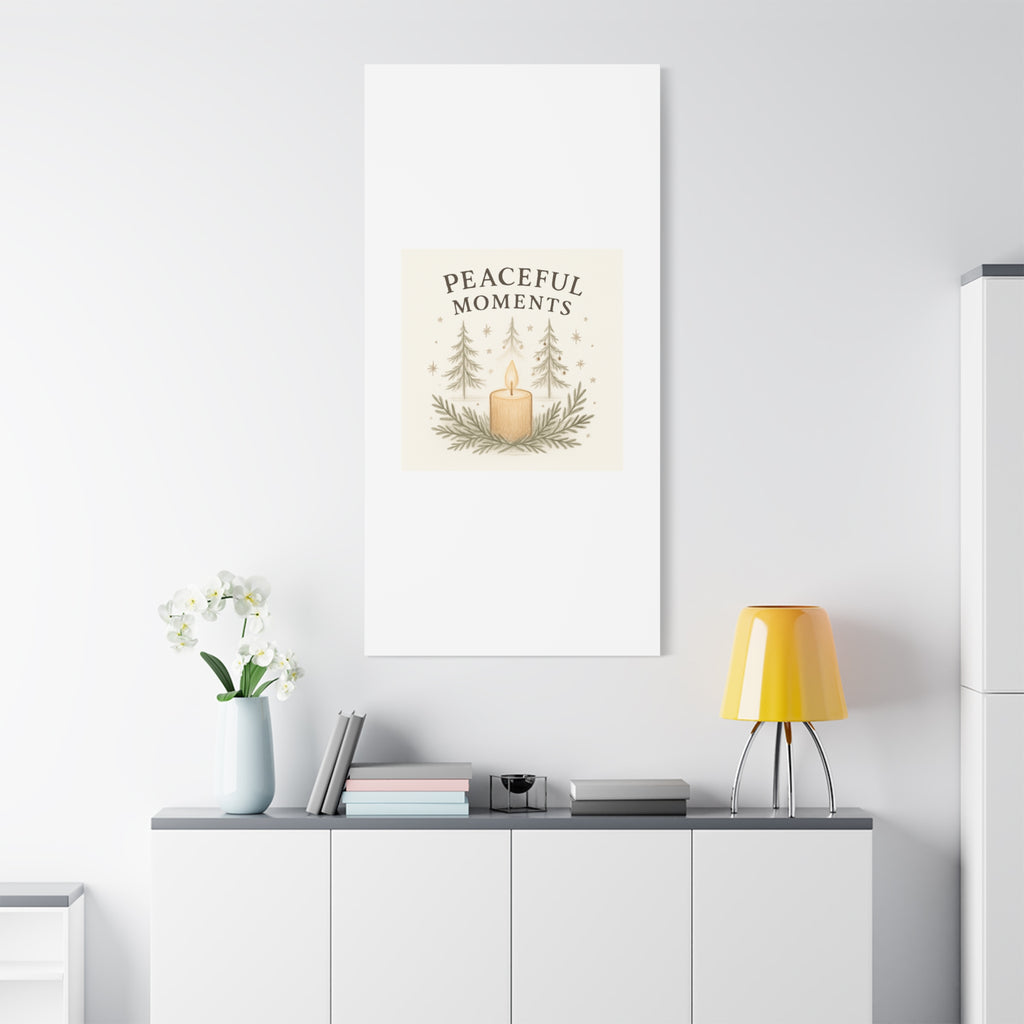 Peaceful Moments Candle Canvas — Matte Stretched Wall Art