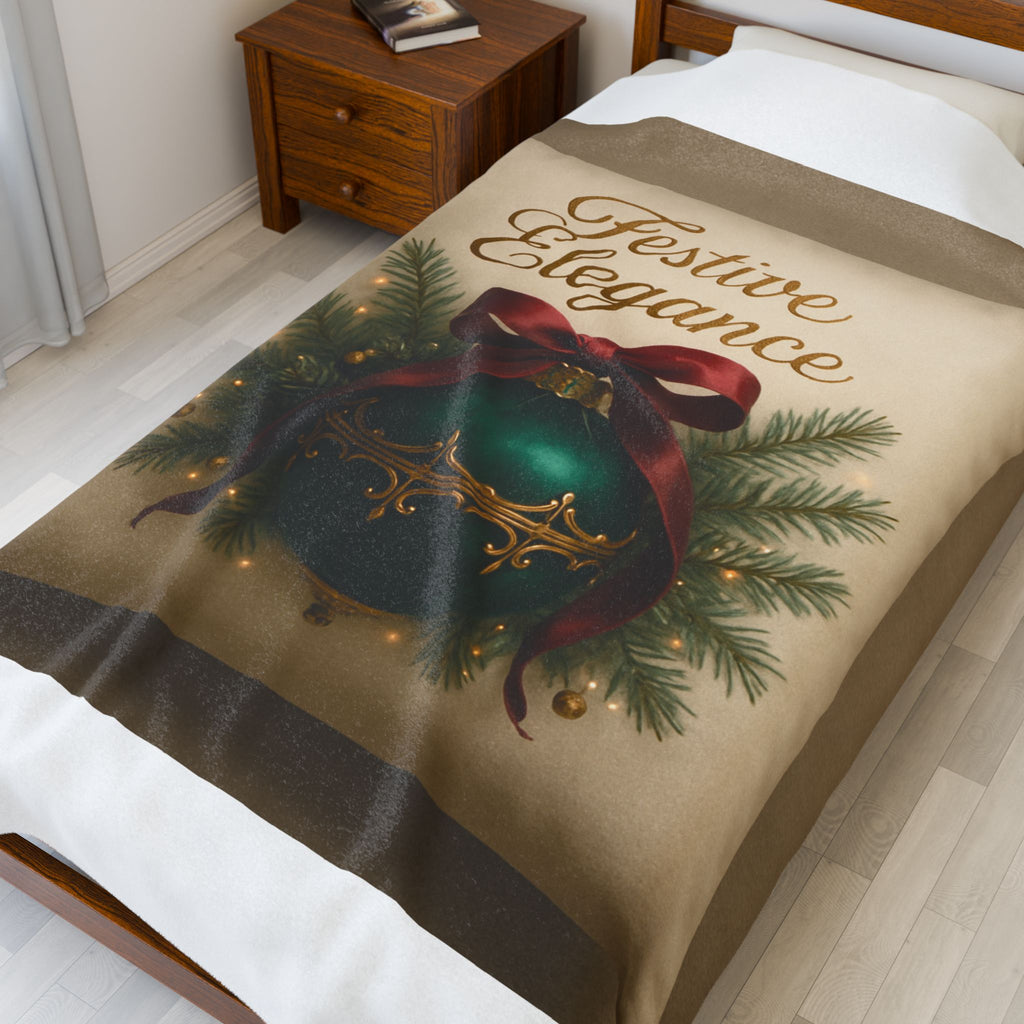 Festive Elegance Christmas Plush Blanket
