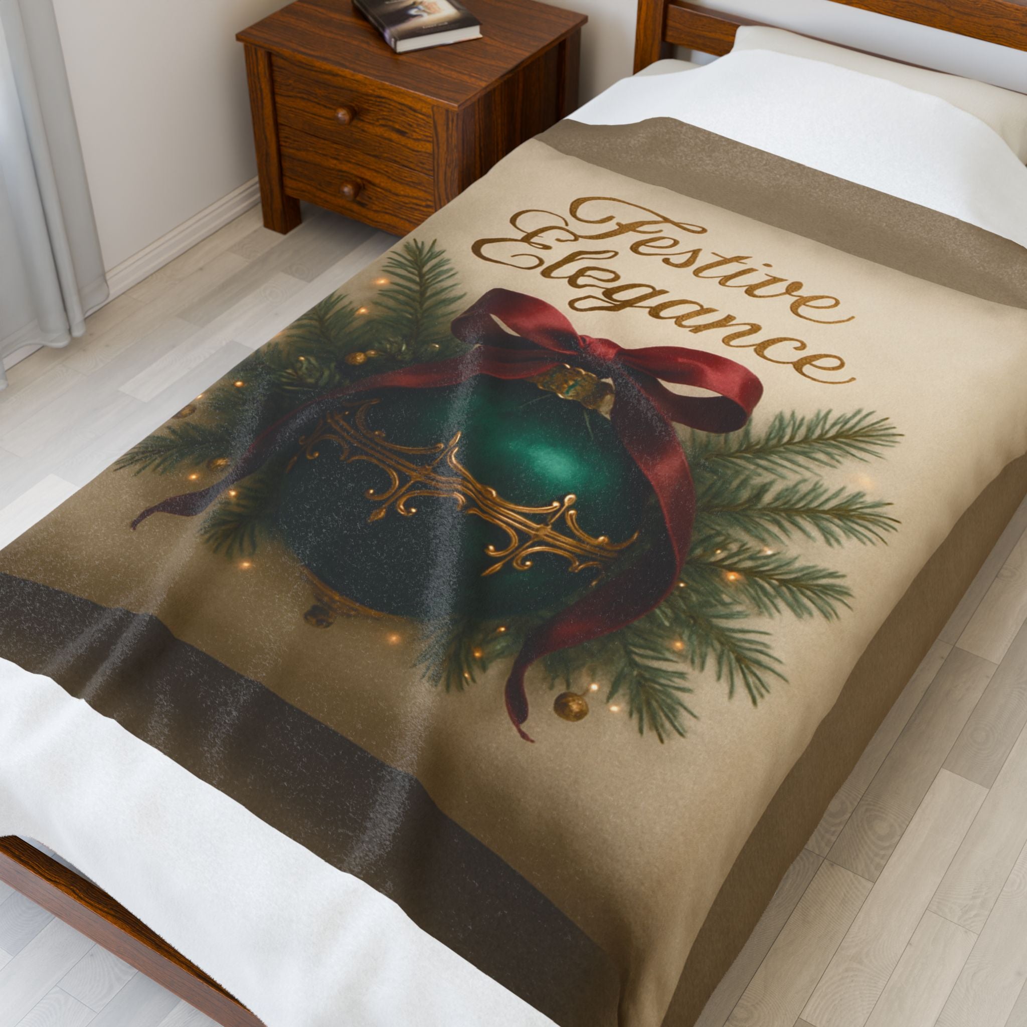 Festive Elegance Christmas Plush Blanket