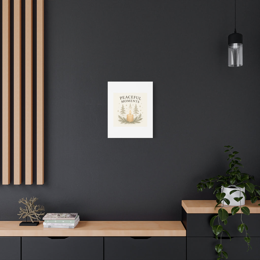 Peaceful Moments Candle Canvas — Matte Stretched Wall Art