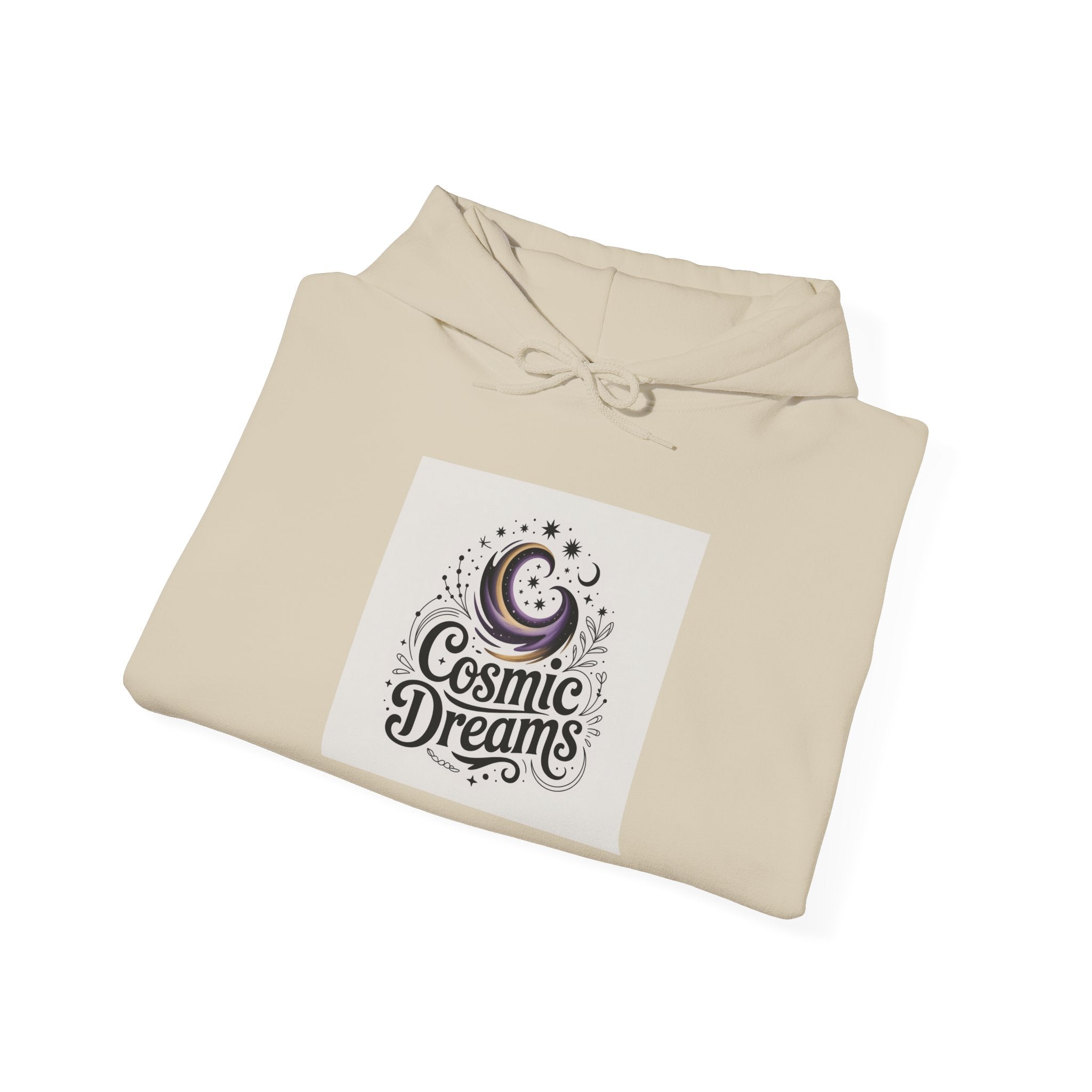 Cosmic Dreams Hoodie – Retro Moon & Stars Graphic Sweatshirt