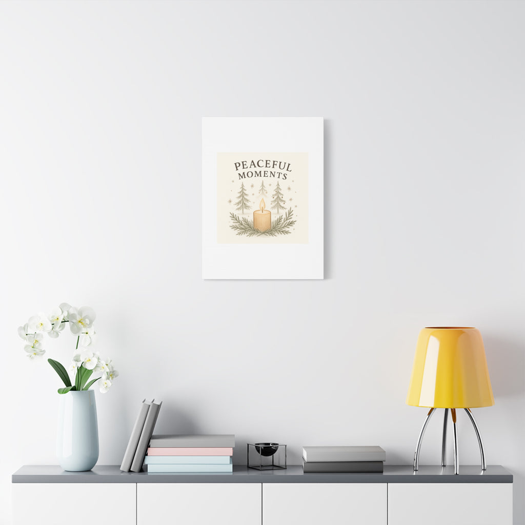 Peaceful Moments Candle Canvas — Matte Stretched Wall Art