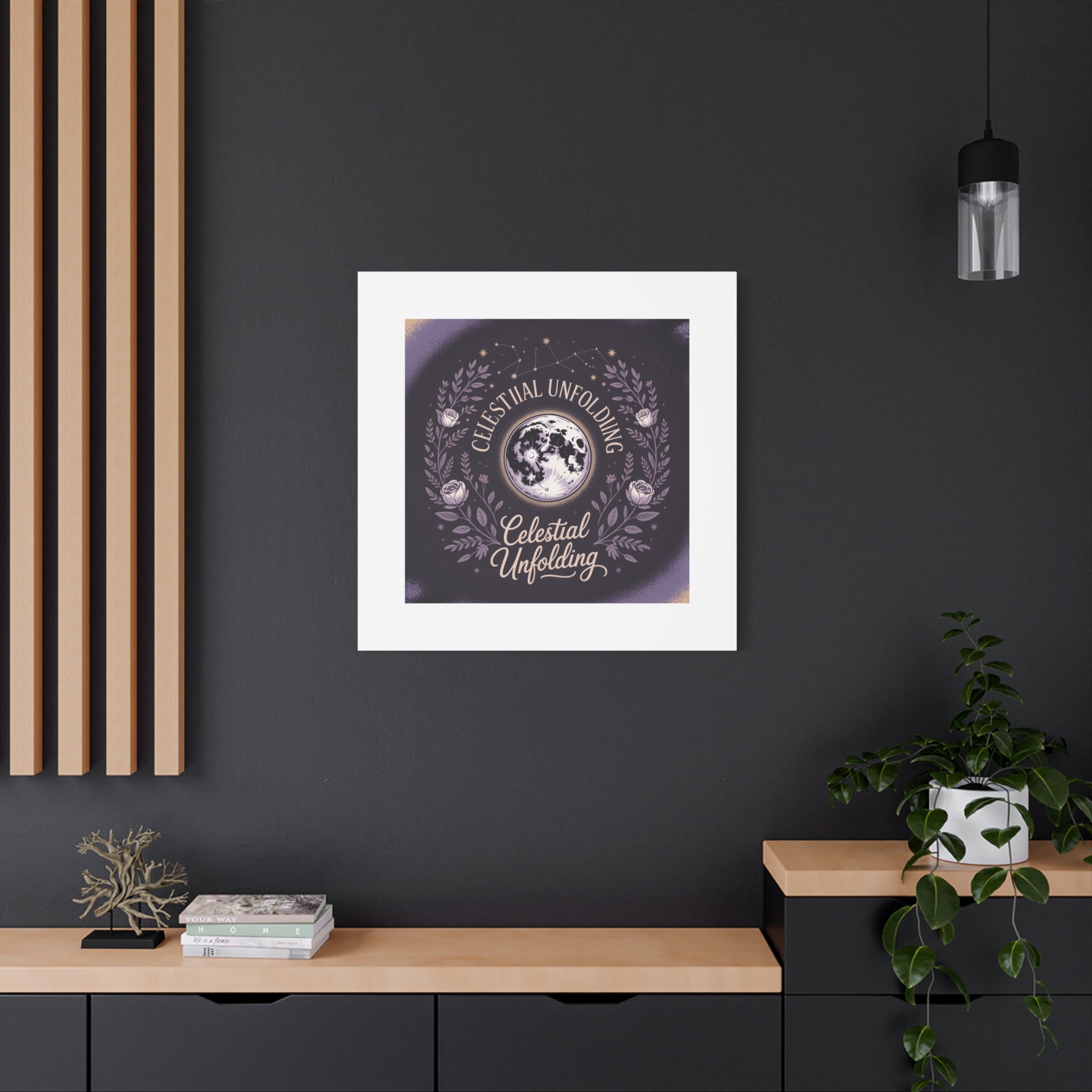 Celestial Unfolding Moon Art Canvas