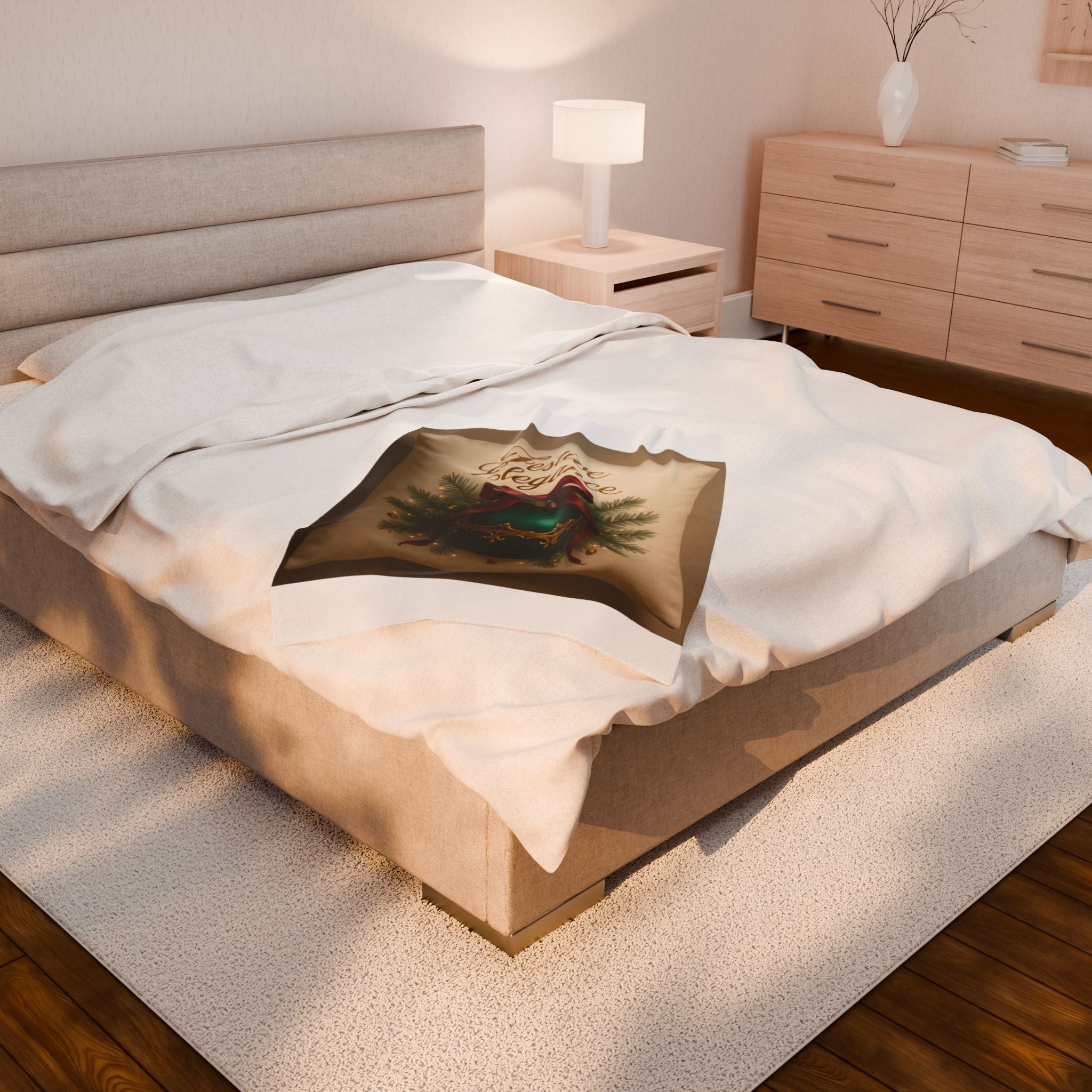 Festive Elegance Christmas Plush Blanket