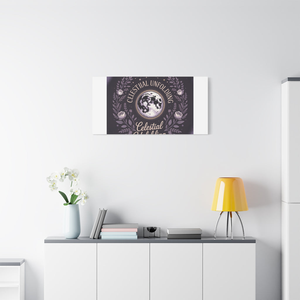 Celestial Unfolding Moon Art Canvas
