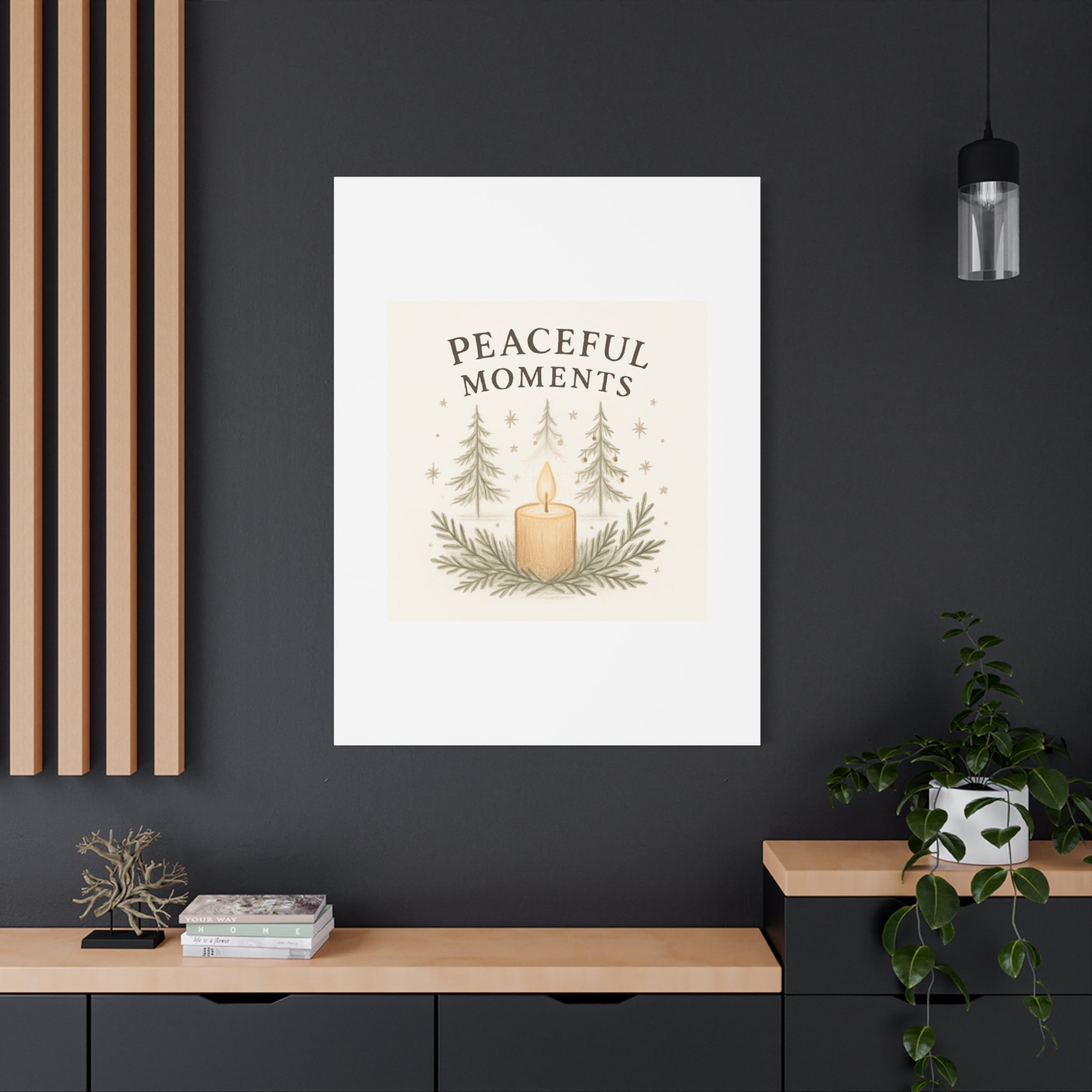 Peaceful Moments Candle Canvas — Matte Stretched Wall Art