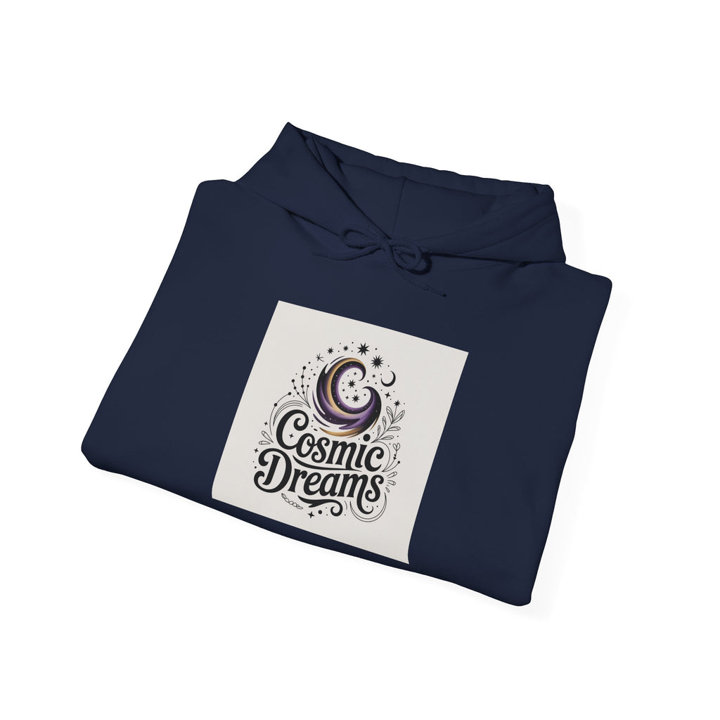 Cosmic Dreams Hoodie – Retro Moon & Stars Graphic Sweatshirt