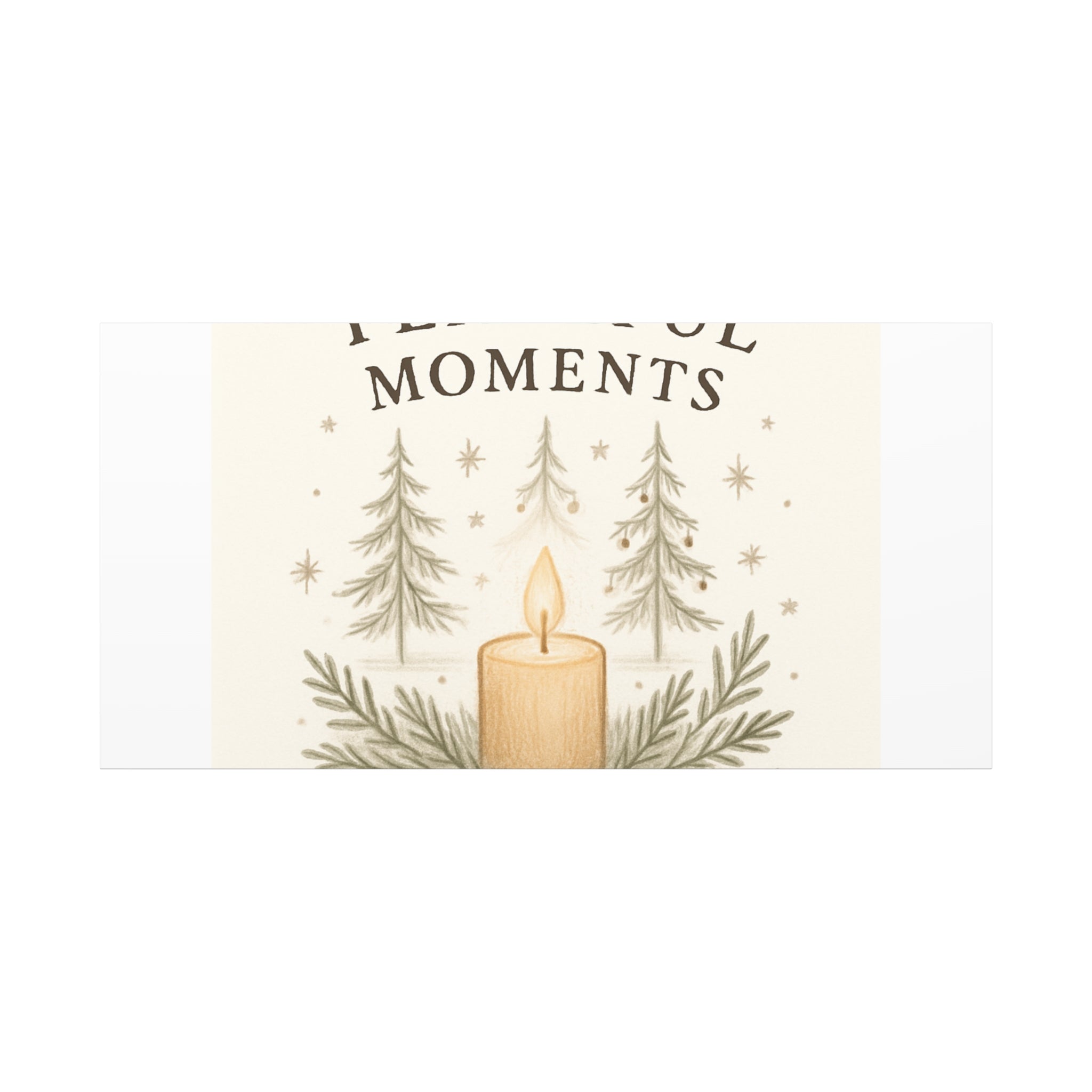 Peaceful Moments Candle Canvas — Matte Stretched Wall Art