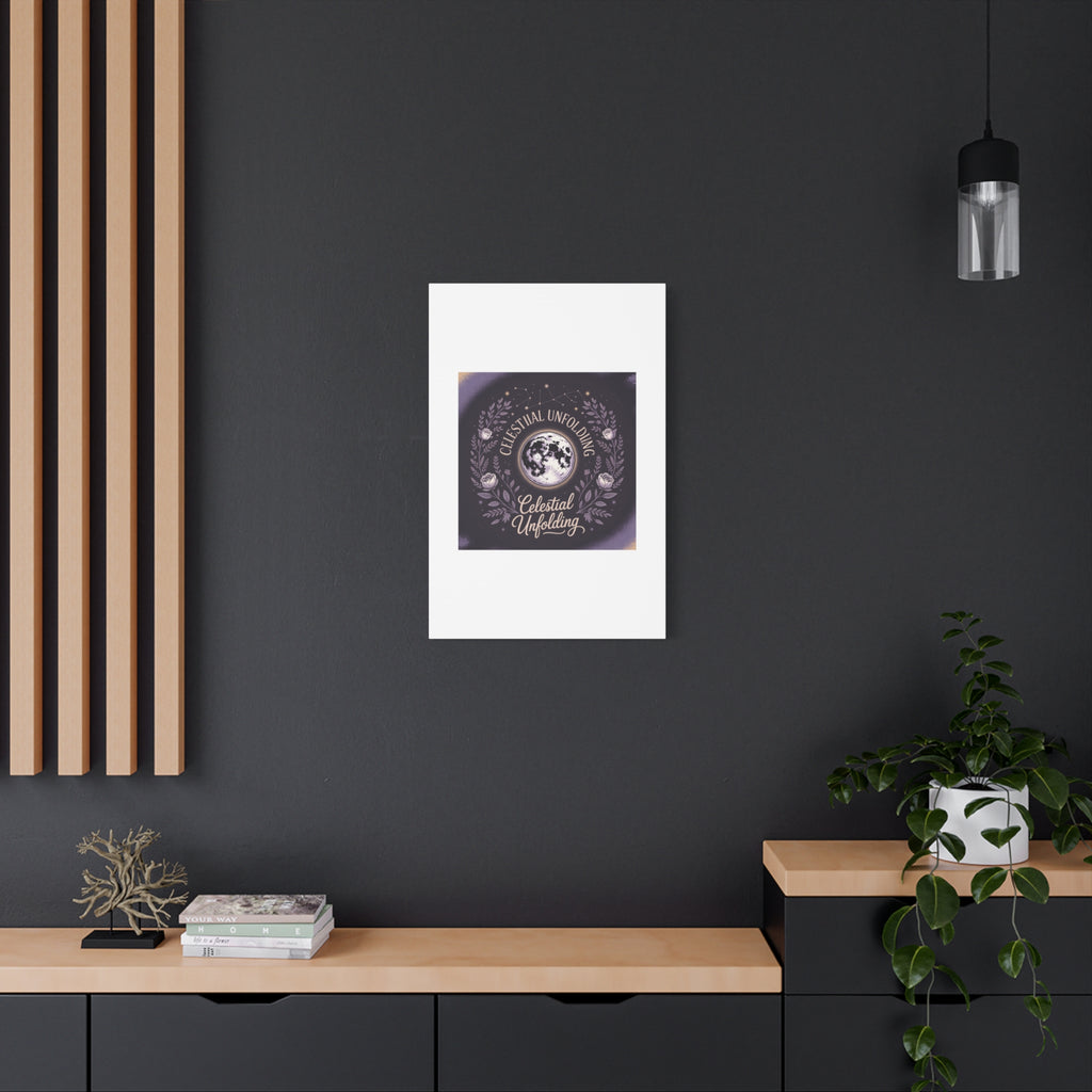 Celestial Unfolding Moon Art Canvas