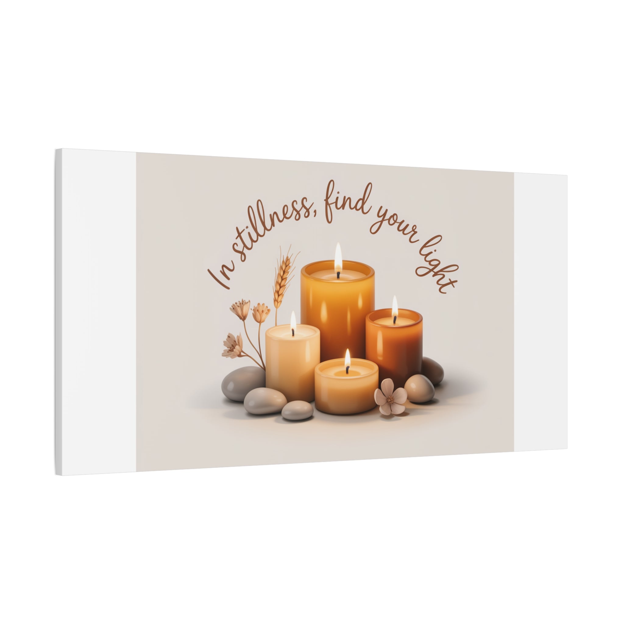 Canvas Wall Art - "In Stillness, Find Your Light" Candle Print