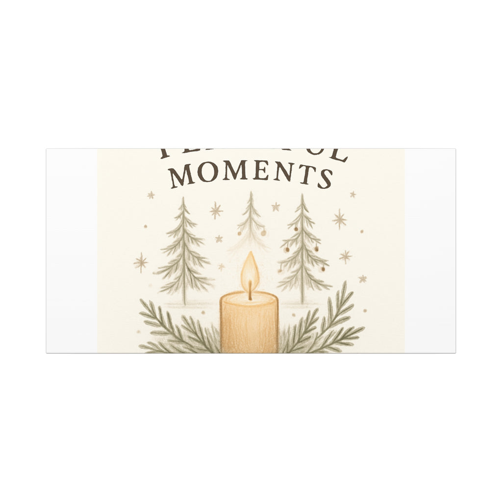 Peaceful Moments Candle Canvas — Matte Stretched Wall Art
