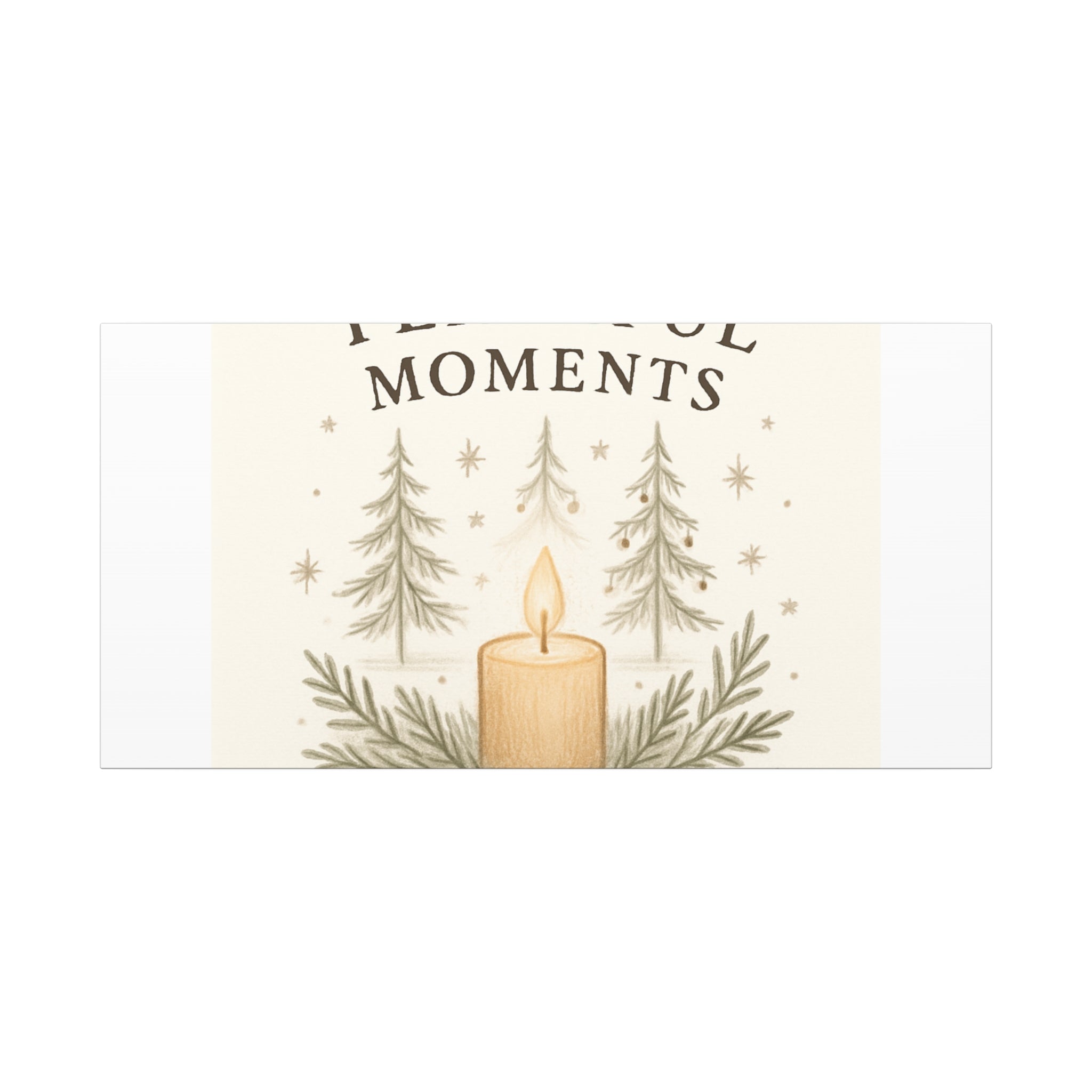 Peaceful Moments Candle Canvas — Matte Stretched Wall Art