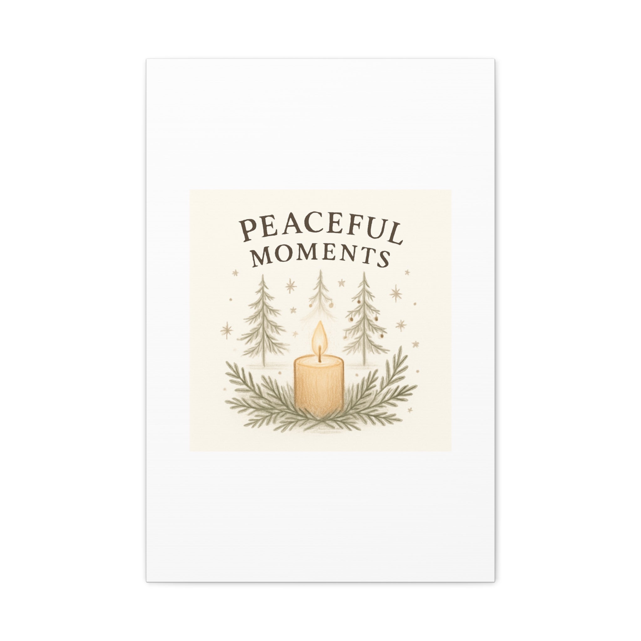 Peaceful Moments Candle Canvas — Matte Stretched Wall Art