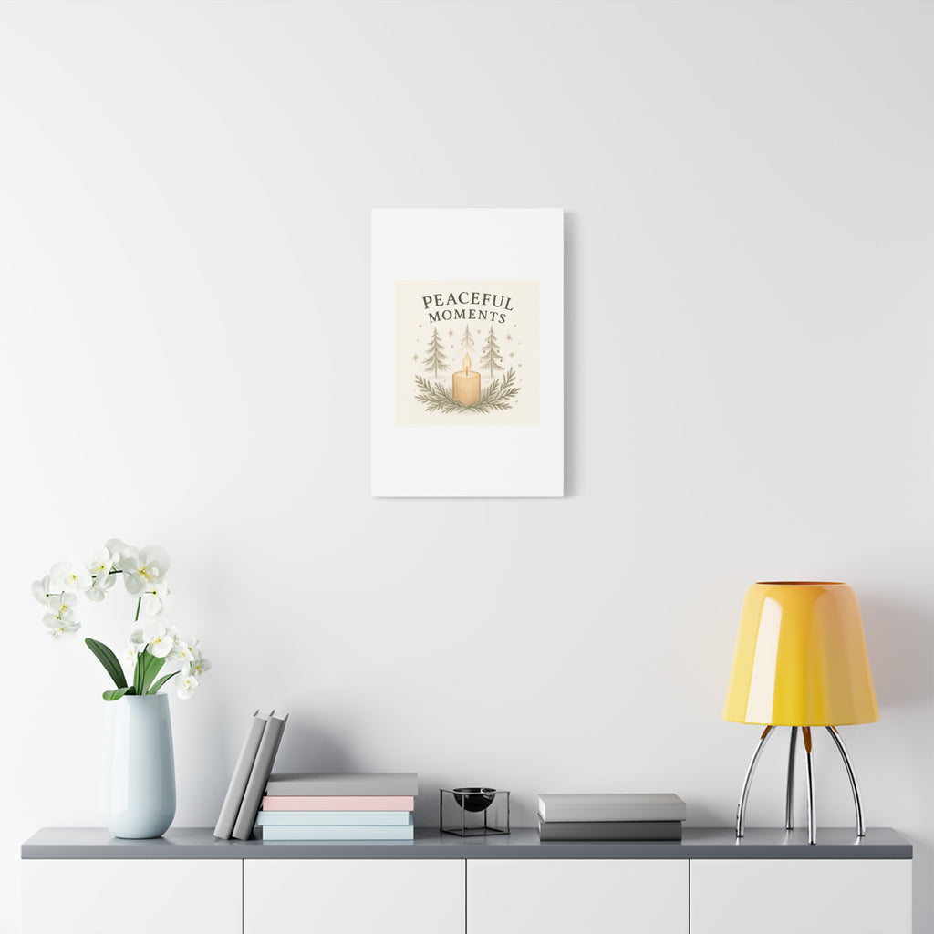 Peaceful Moments Candle Canvas — Matte Stretched Wall Art