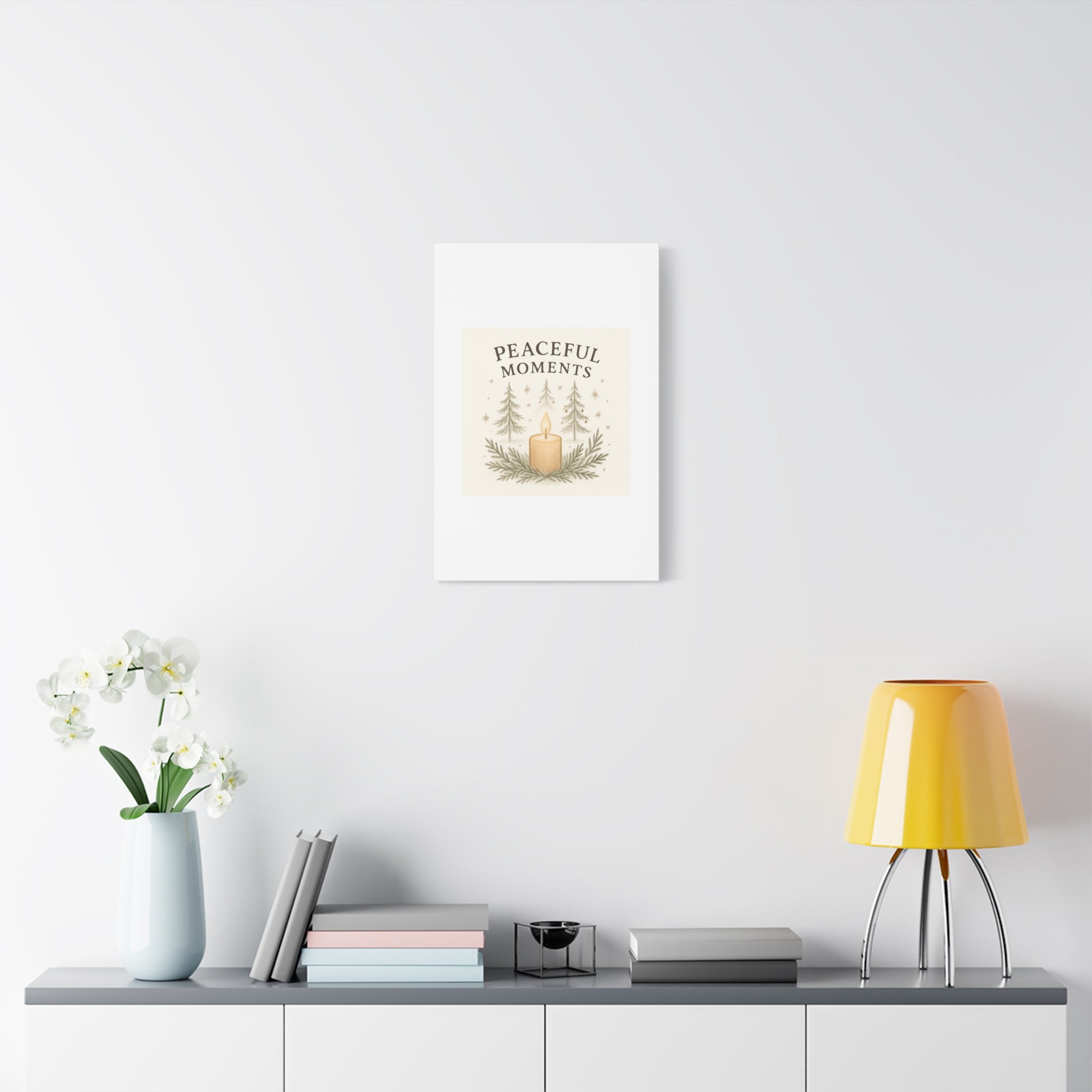 Peaceful Moments Candle Canvas — Matte Stretched Wall Art